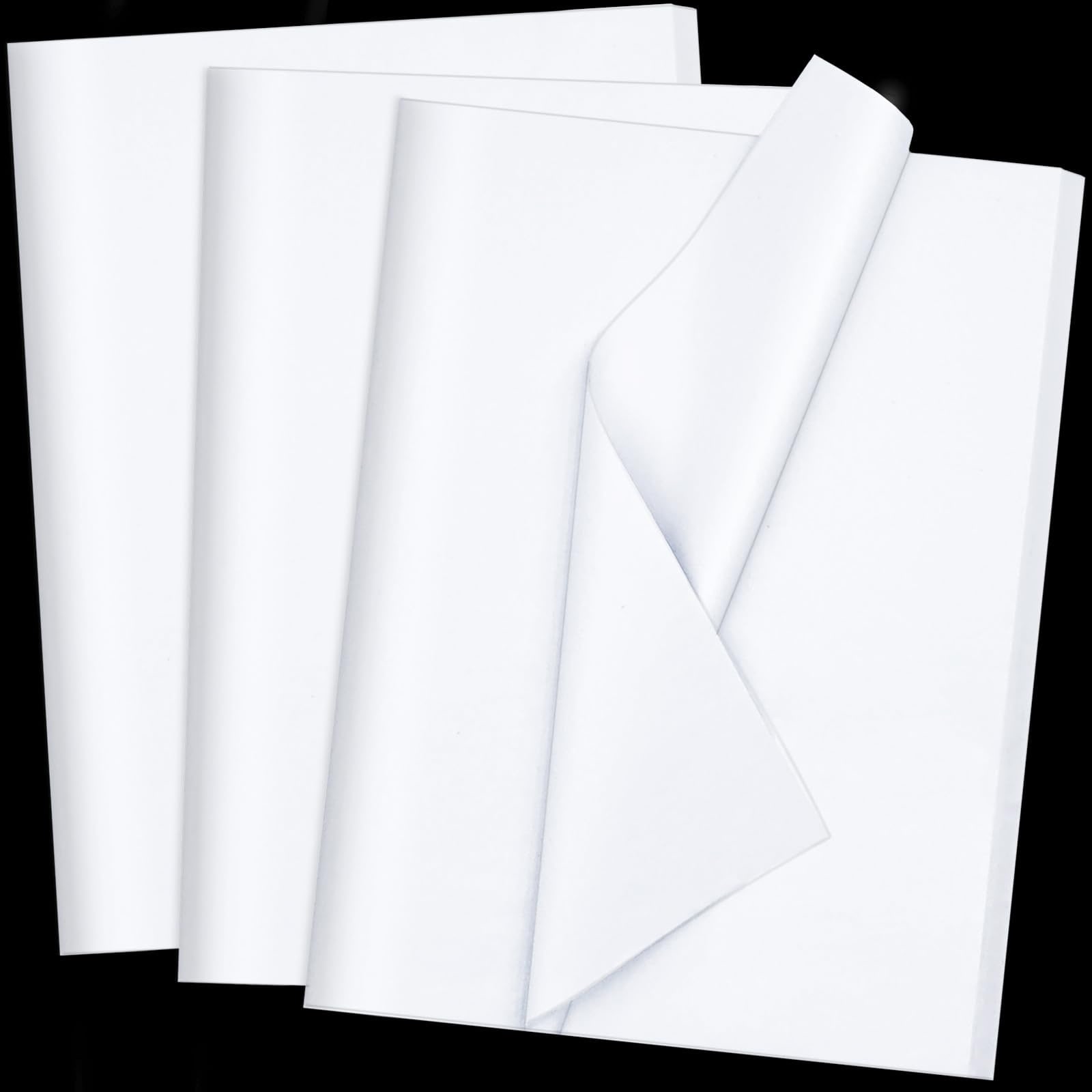 Afoxsos 100 Sheet White Tissue Paper 20x14 Inches for Gift Bags Wrapping Bulk Decorative for DIY Crafts Birthday Baby Shower Holiday Party #L05AF09063