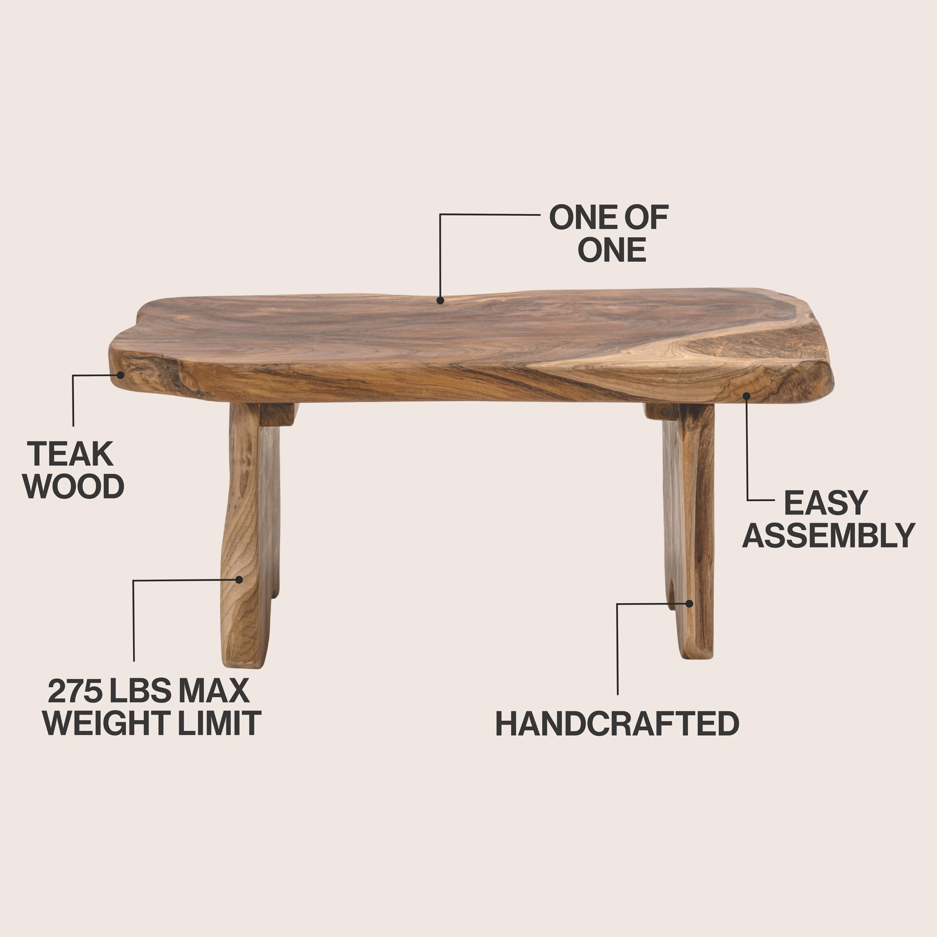 JONATHAN  Y BNH300A bench - View #3