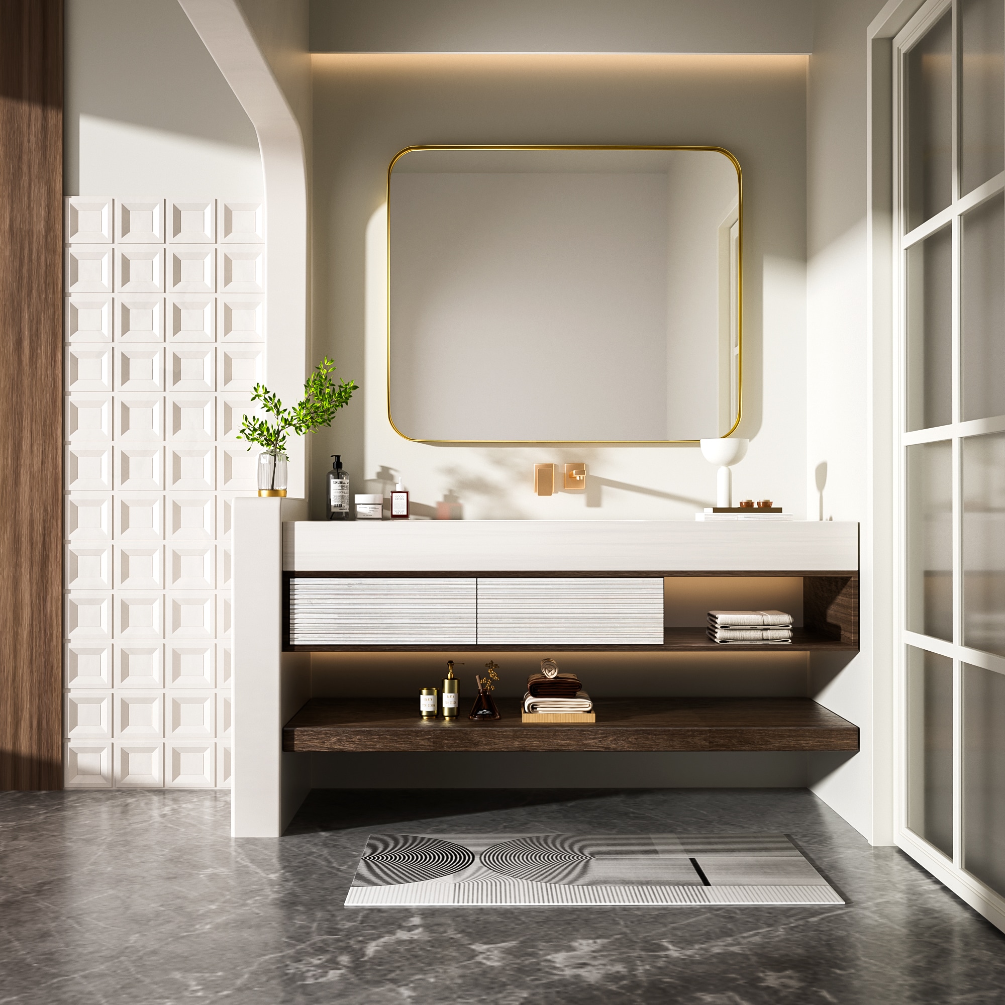 LOVMOR Y-TM3630-G Framed-Bath-Mirrors - View #3