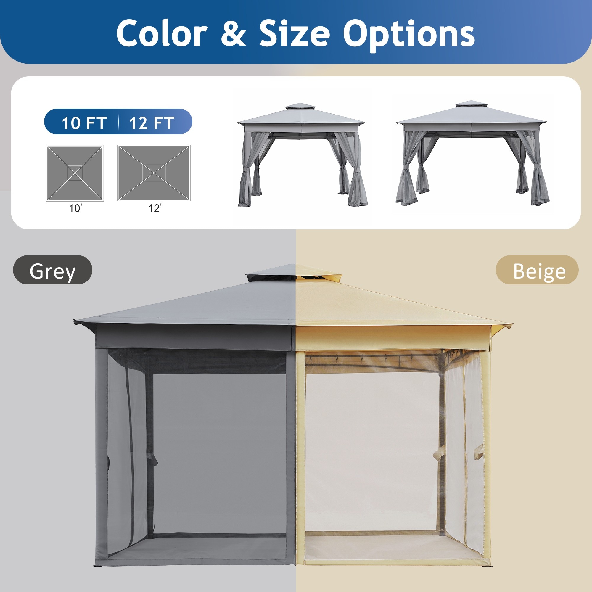 ToolCat LS1-6-GB Wood-Resin-Gazebos - View #3