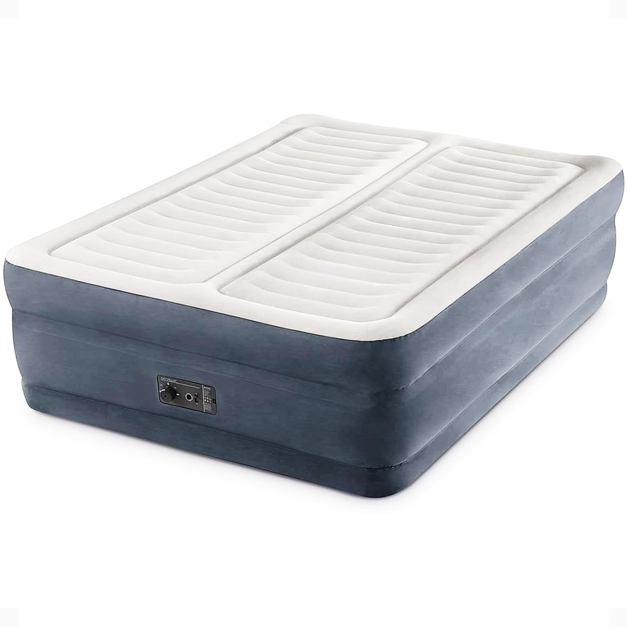 Intex 310715 64953E Deluxe Dual Zone 22" King Sized Air Mattress with Built In Air Pump