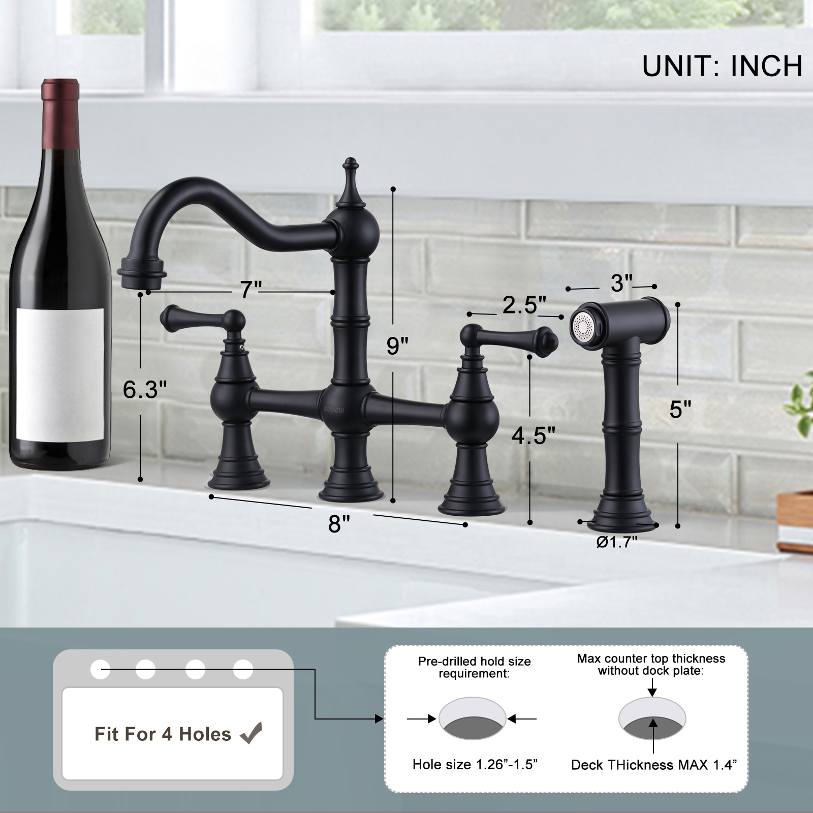 WOWOW 23115A1B-LW Kitchen-Faucets - View #6