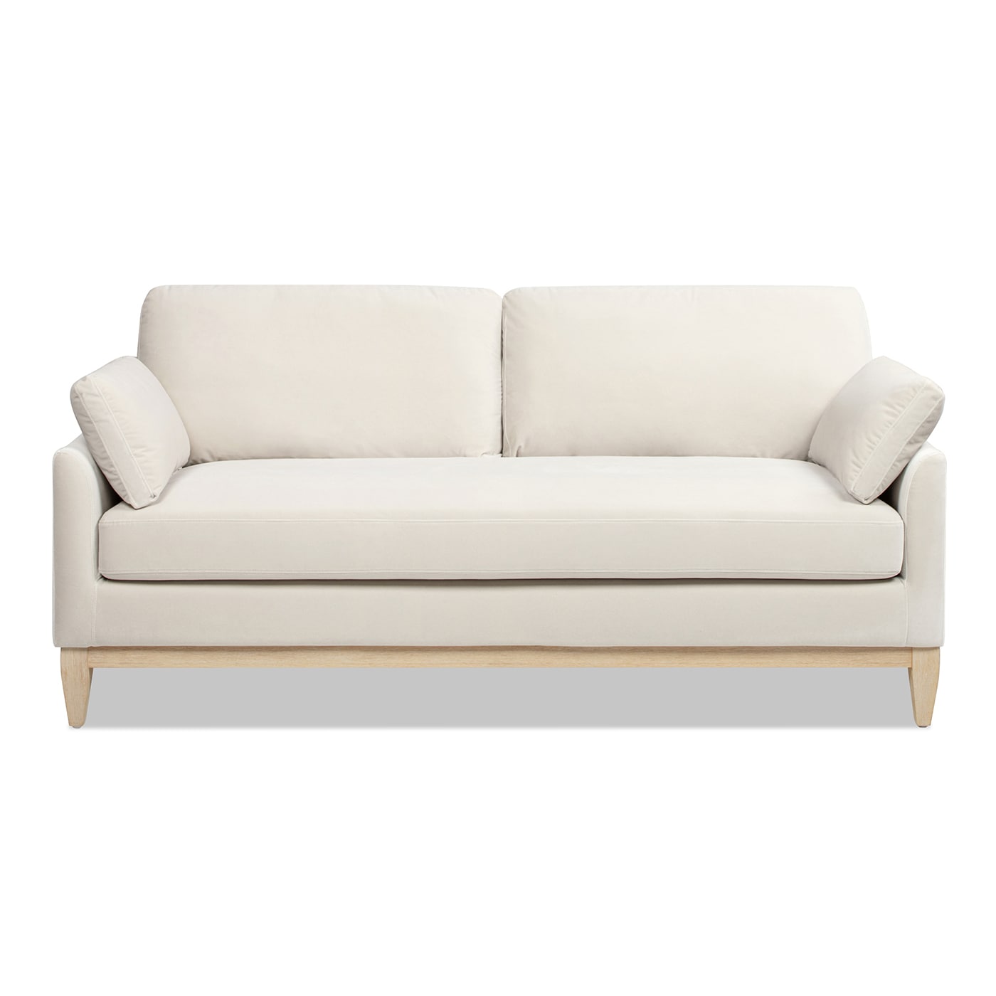 Jennifer Taylor Home LV041-3-64111 Pasadena 75.5-in Farmhouse French Beige Velvet 3 -seater Sofa