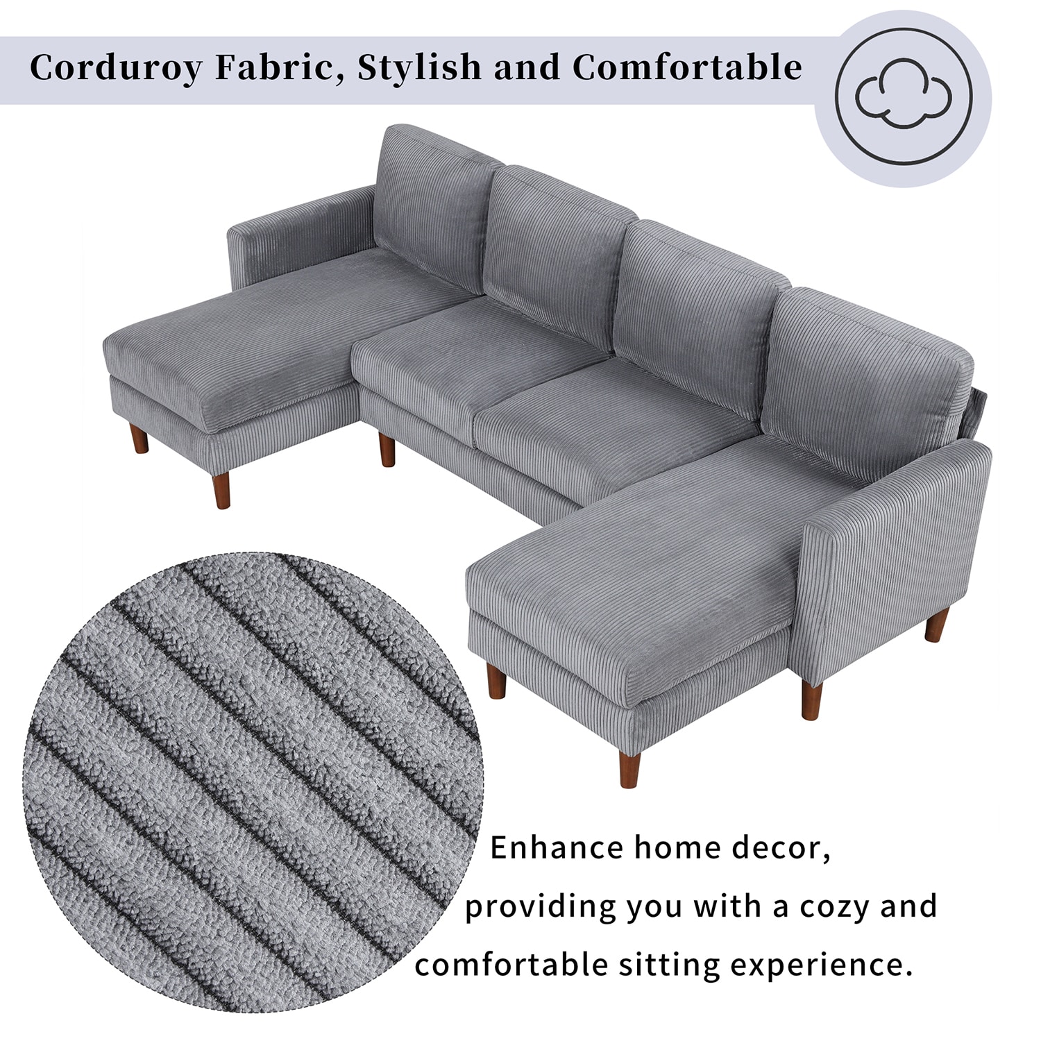 GZMR BB2036-GR Sofas-Loveseats - View #4