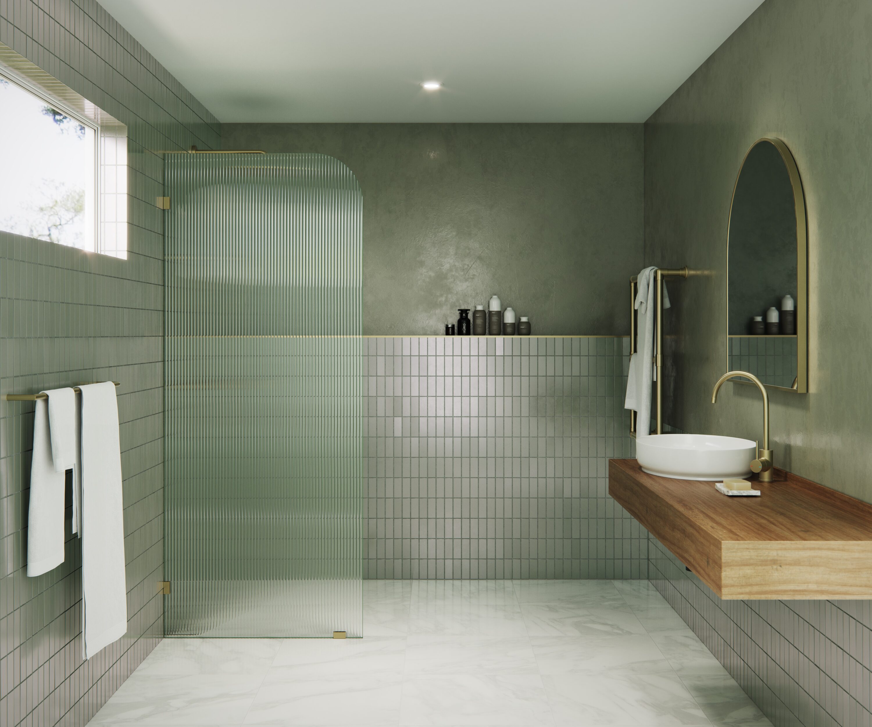 Glass Warehouse FL-RAD-30-L-SB Shower-Doors - View #2