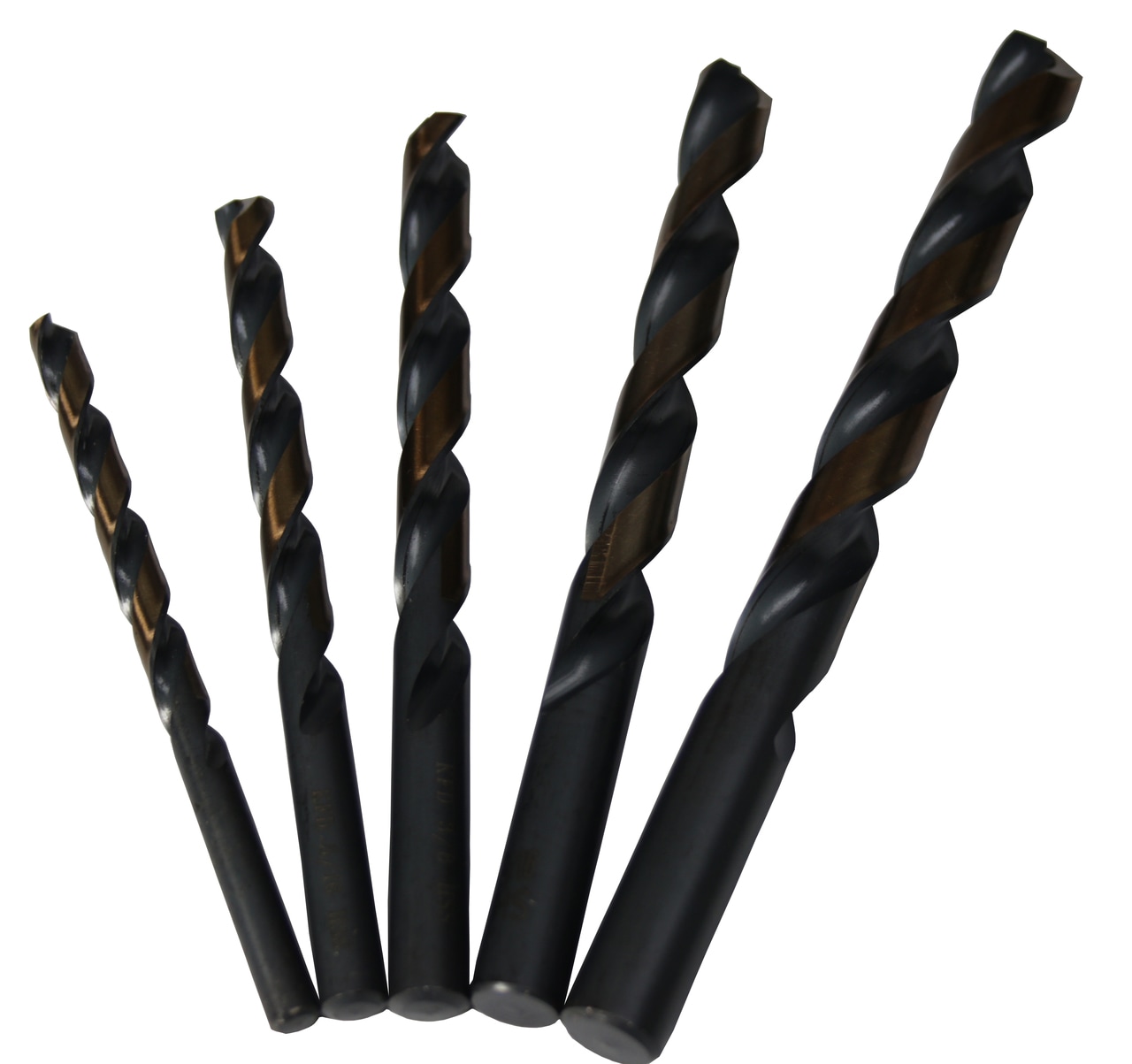 Drill America POUKFD 3 -Piece Assorted Black and gold coated HSS Jobber length Twist Drill Bit Set