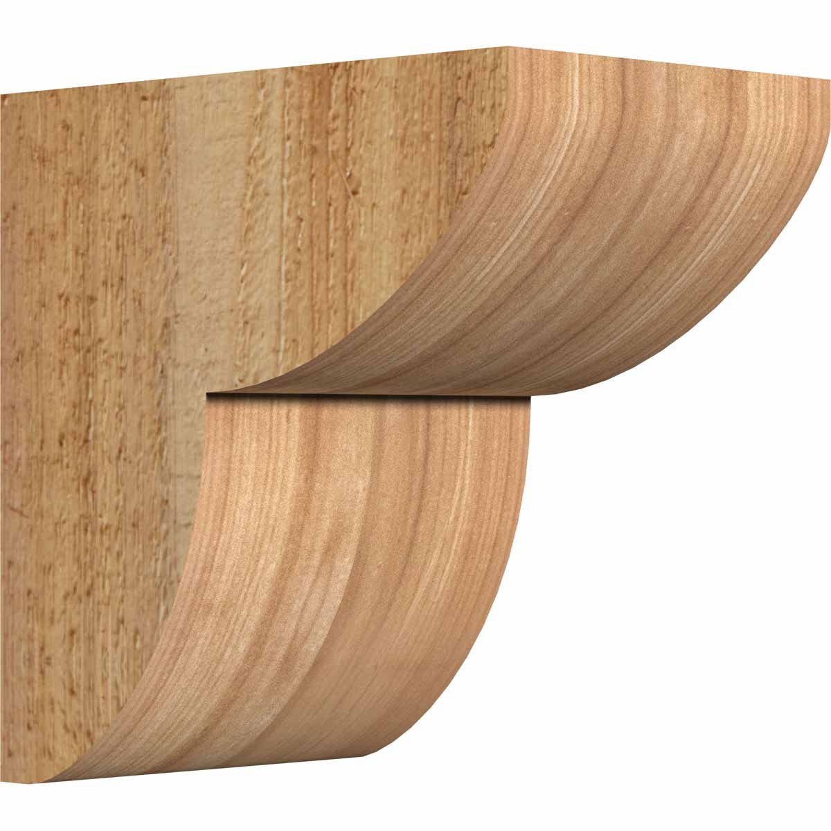 Ekena Millwork COR04X06X06CRE00RWR 4-in x 6-in x 6-in Crestline Unfinished Western red cedar Wood Paintable/Stainable Corbel