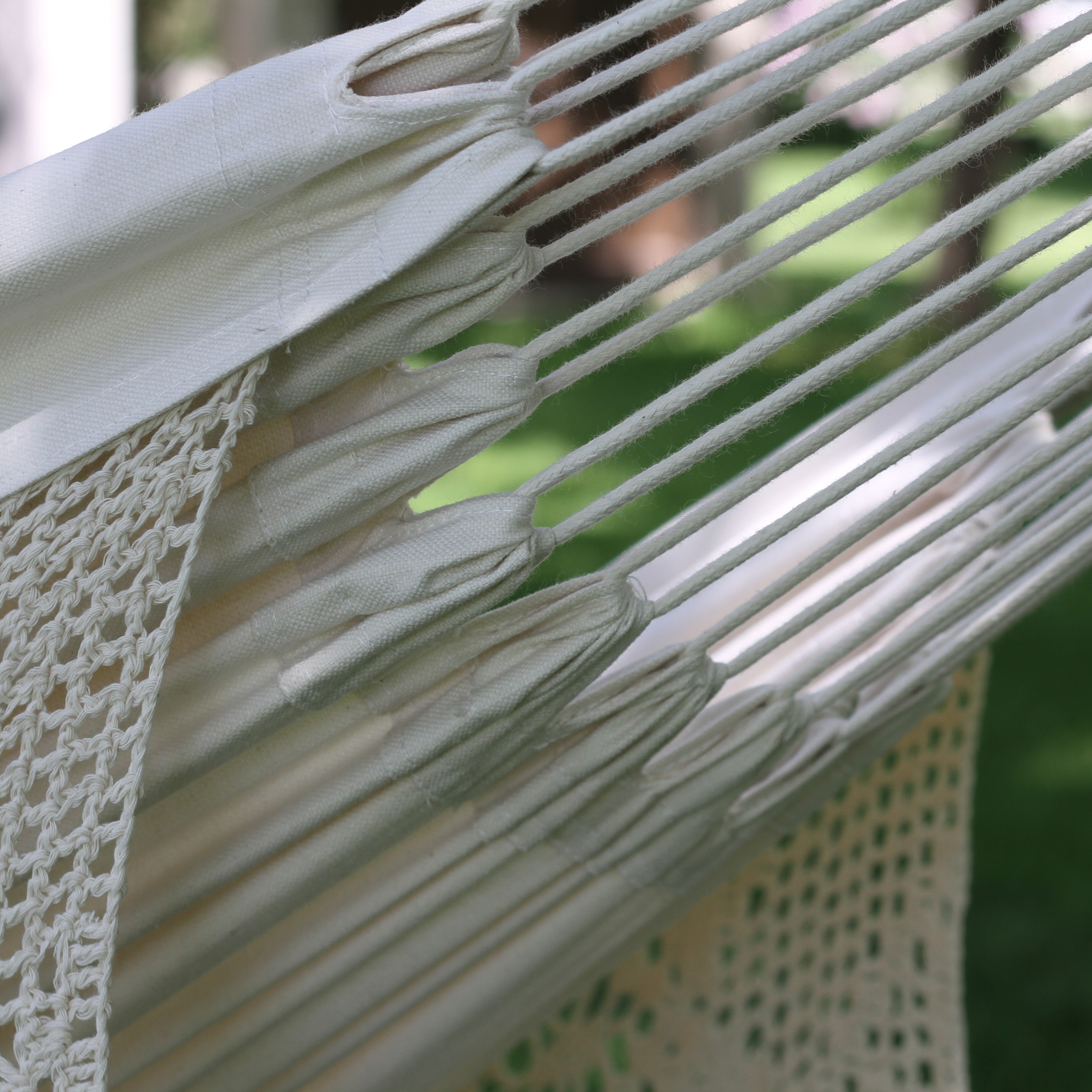 Natural Off-White Cotton Double Deluxe Brazilian Hammock