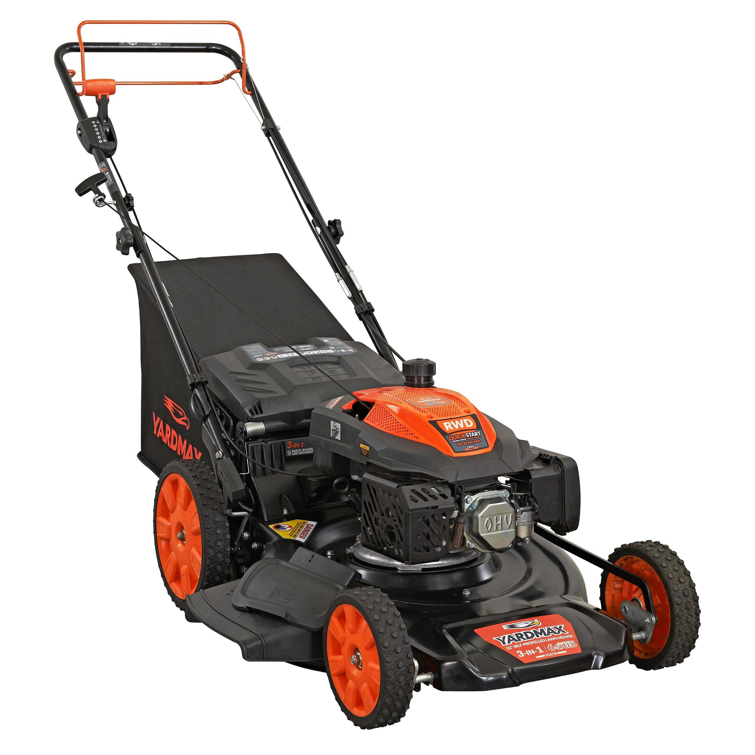 YARDMAX YG2760 201-cc 22-in Gas Self-propelled Lawn Mower Engine in the Gas Push  Lawn Mowers department at