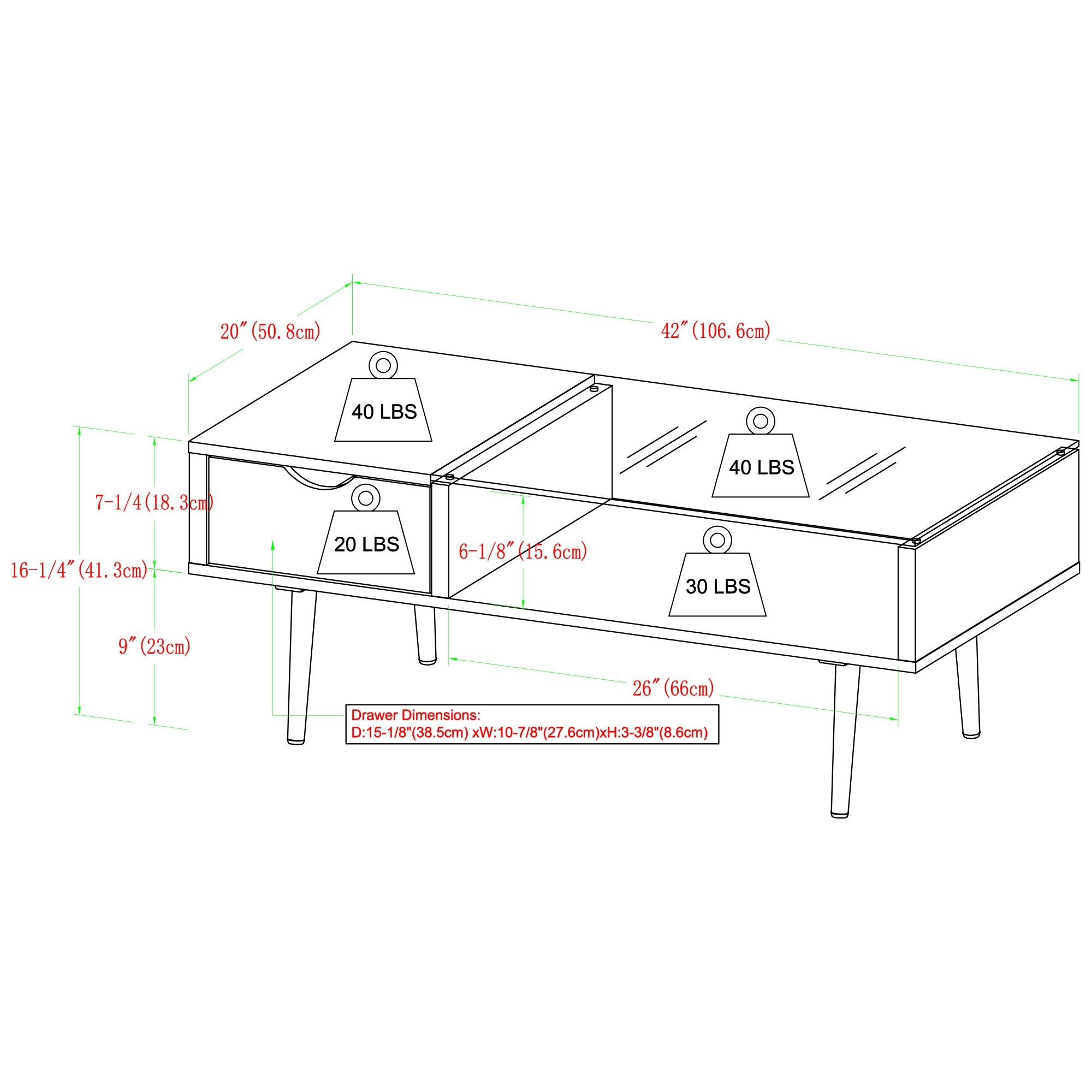 Walker Edison LWF42JMGLDW Coffee-Tables - View #15