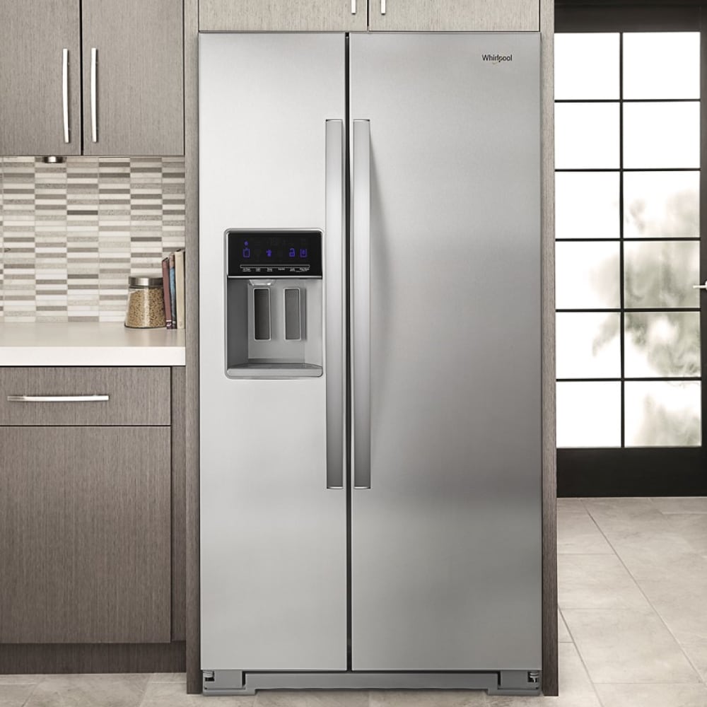 Whirlpool 20.6-cu ft Counter-depth Side-by-Side Refrigerator with Ice ...