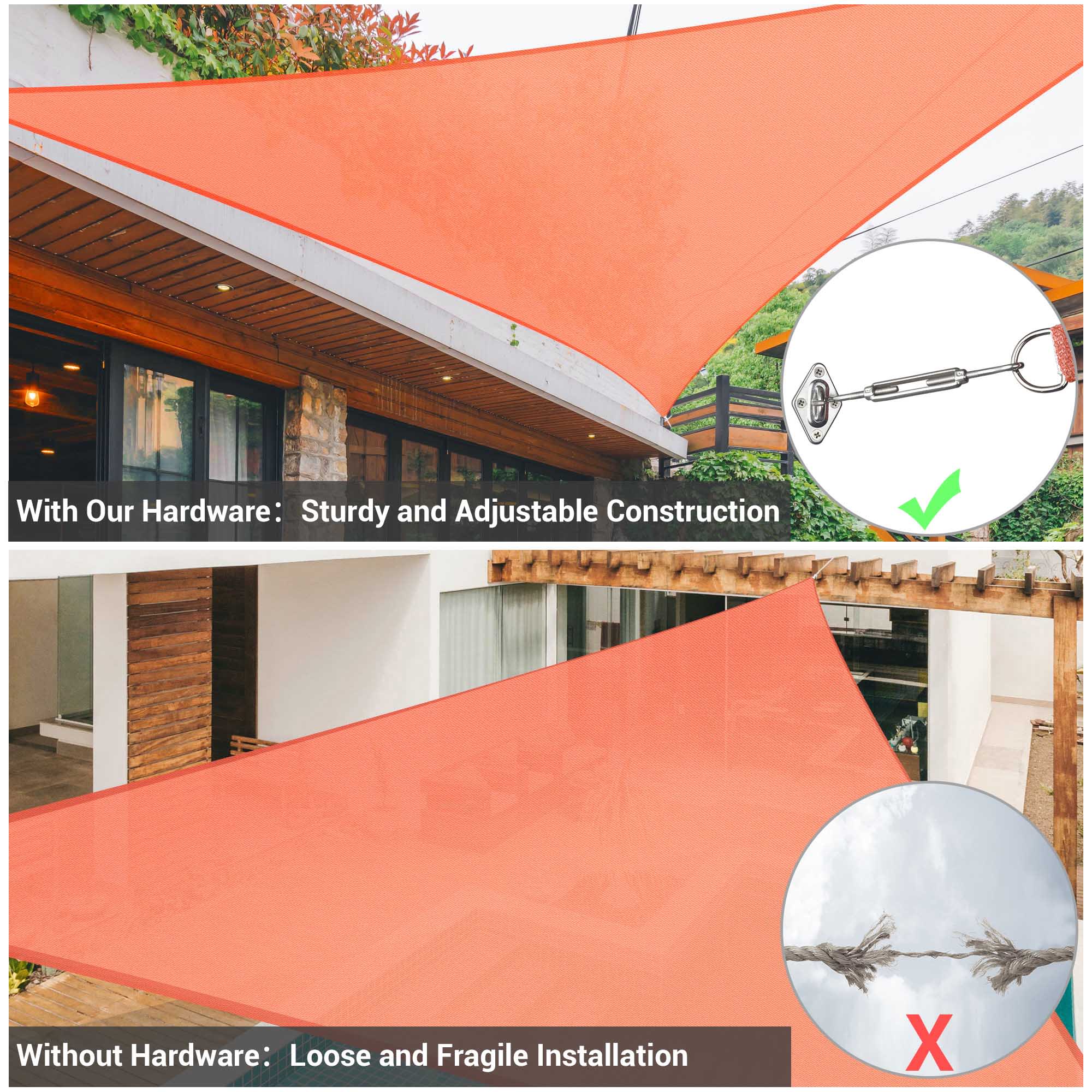 Yescom 07SSS024-H-T5INX2-LO Shade-Sail-Fabric-Access - View #5