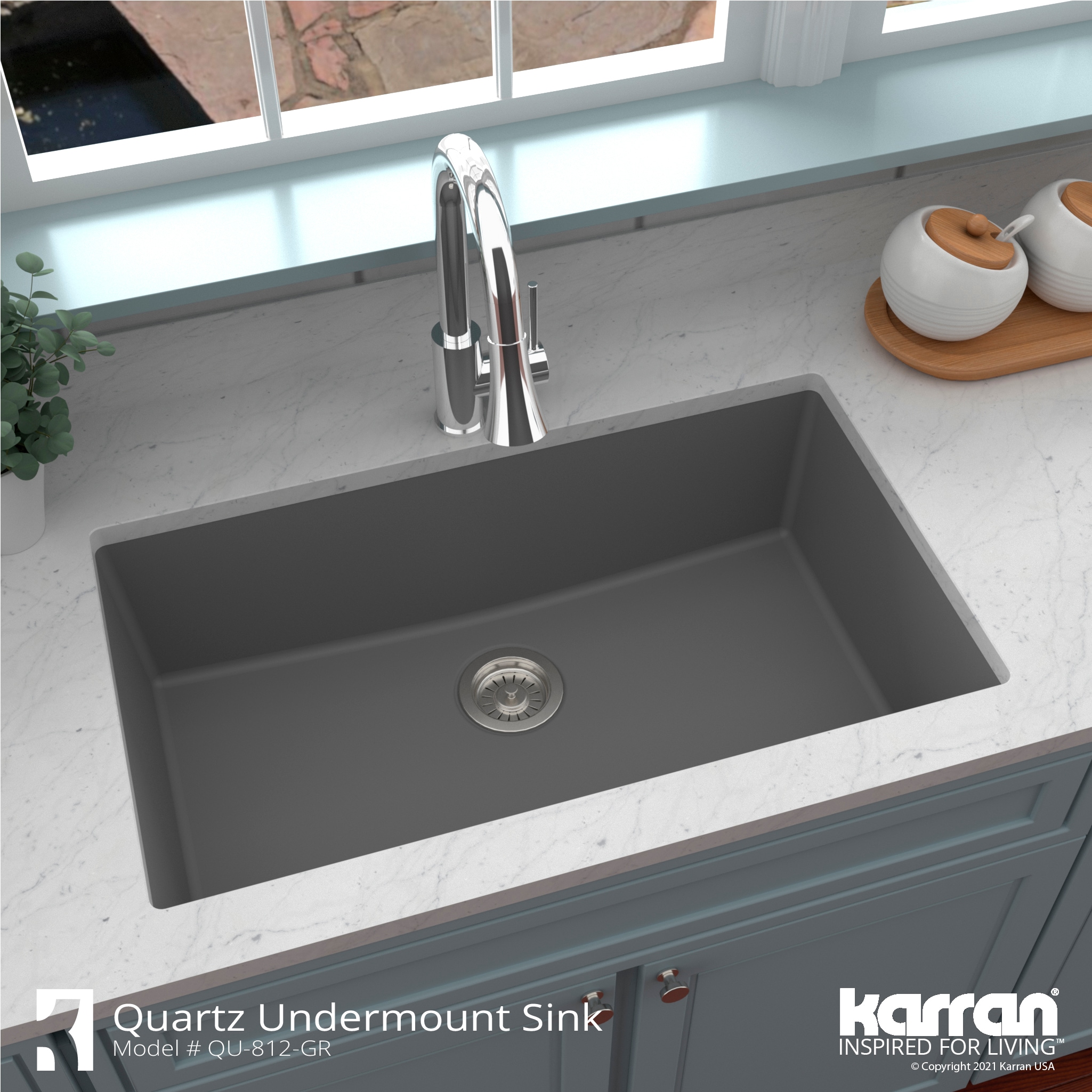 Karran QU-812-GR-PK1 Kitchen-Sinks - View #6