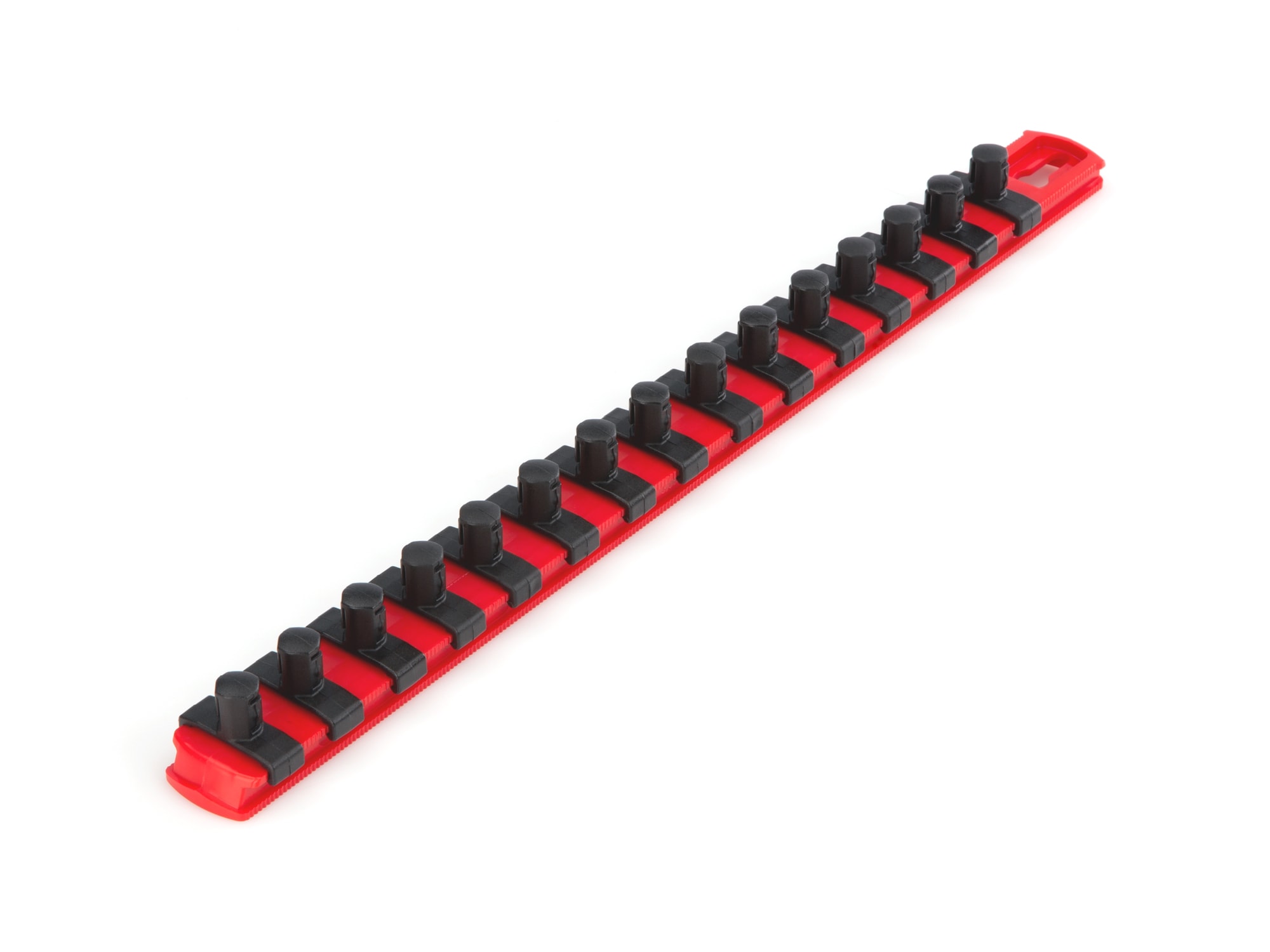 TEKTON OSR12115 Plastic Socket storage - 3/8 in drive x 13 inch socket rail with 15 clips