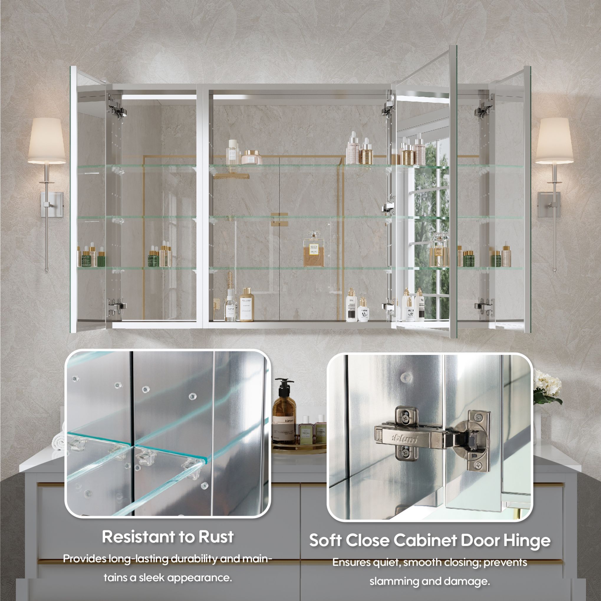 WELLFOR ROSA122412LRR Bathroom-Medicine-Cabinets - View #6