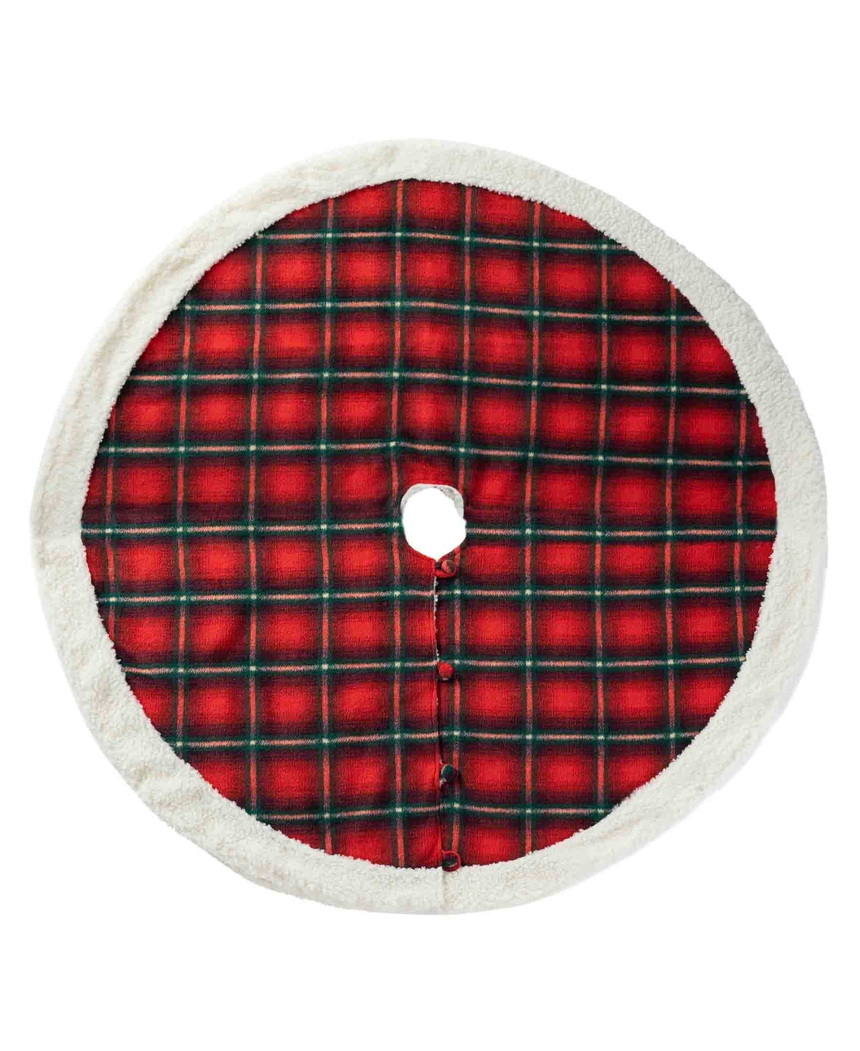 Glitzhome 2020100012 60-Inches Red Tree skirt