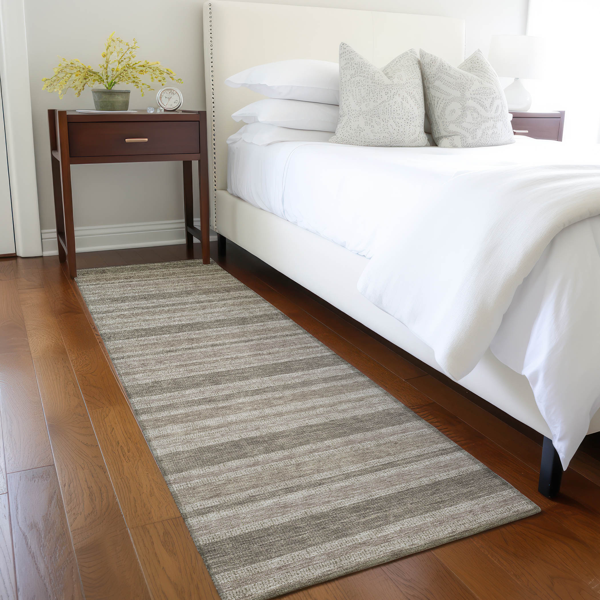 Addison Rugs ACN531TP2X8 Chantille 2 x 7 (ft) Polyester Taupe Rectangular Indoor/Outdoor Paisley Machine washable Area rug