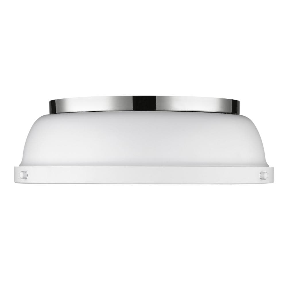 Golden Lighting 3602-14 CH-WHT flushmounts - View #2