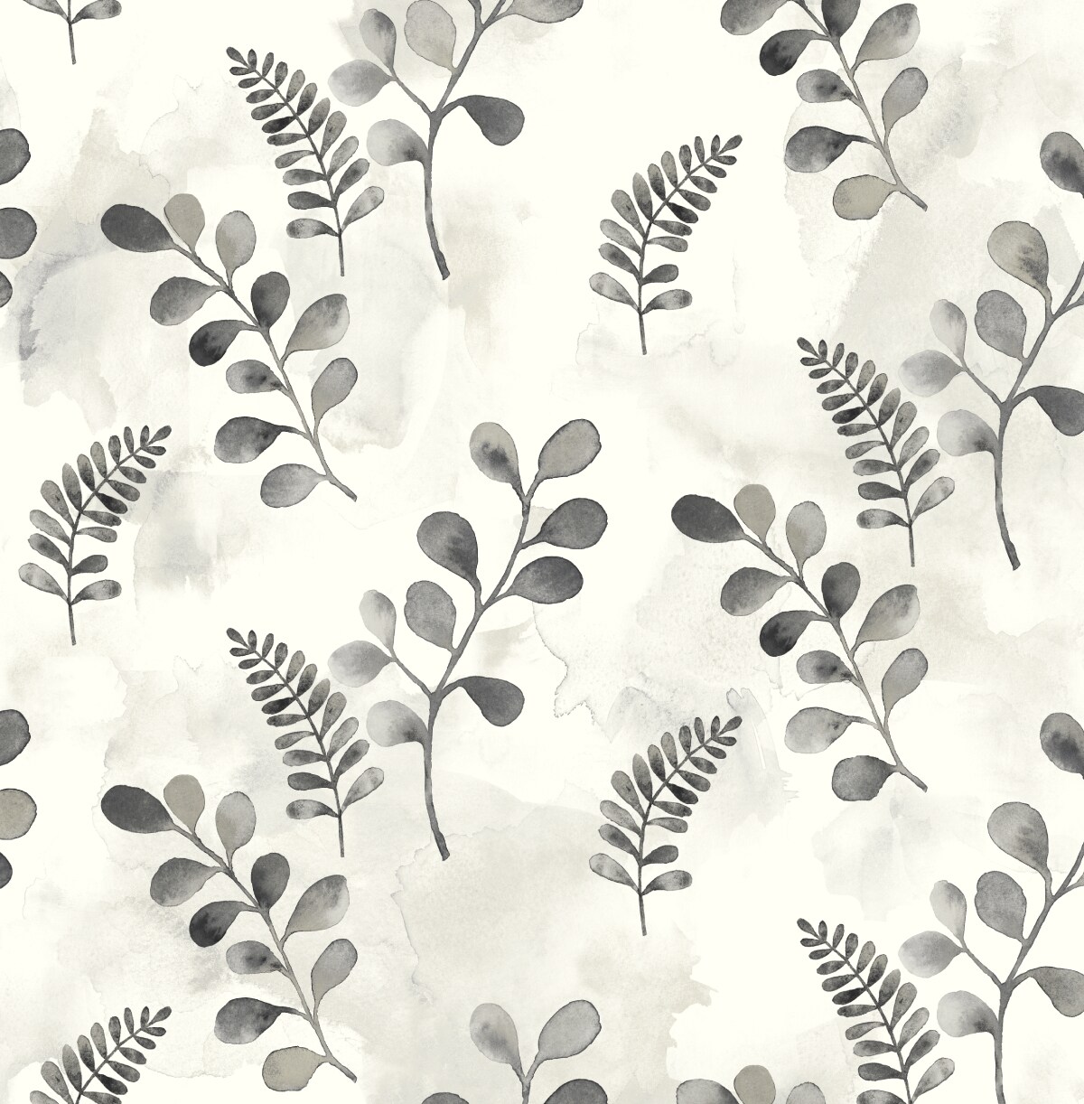 NextWall NW44105 30.75-Sq. Feet Steel Grey Vinyl Floral Self-adhesive Peel and Stick Wallpaper