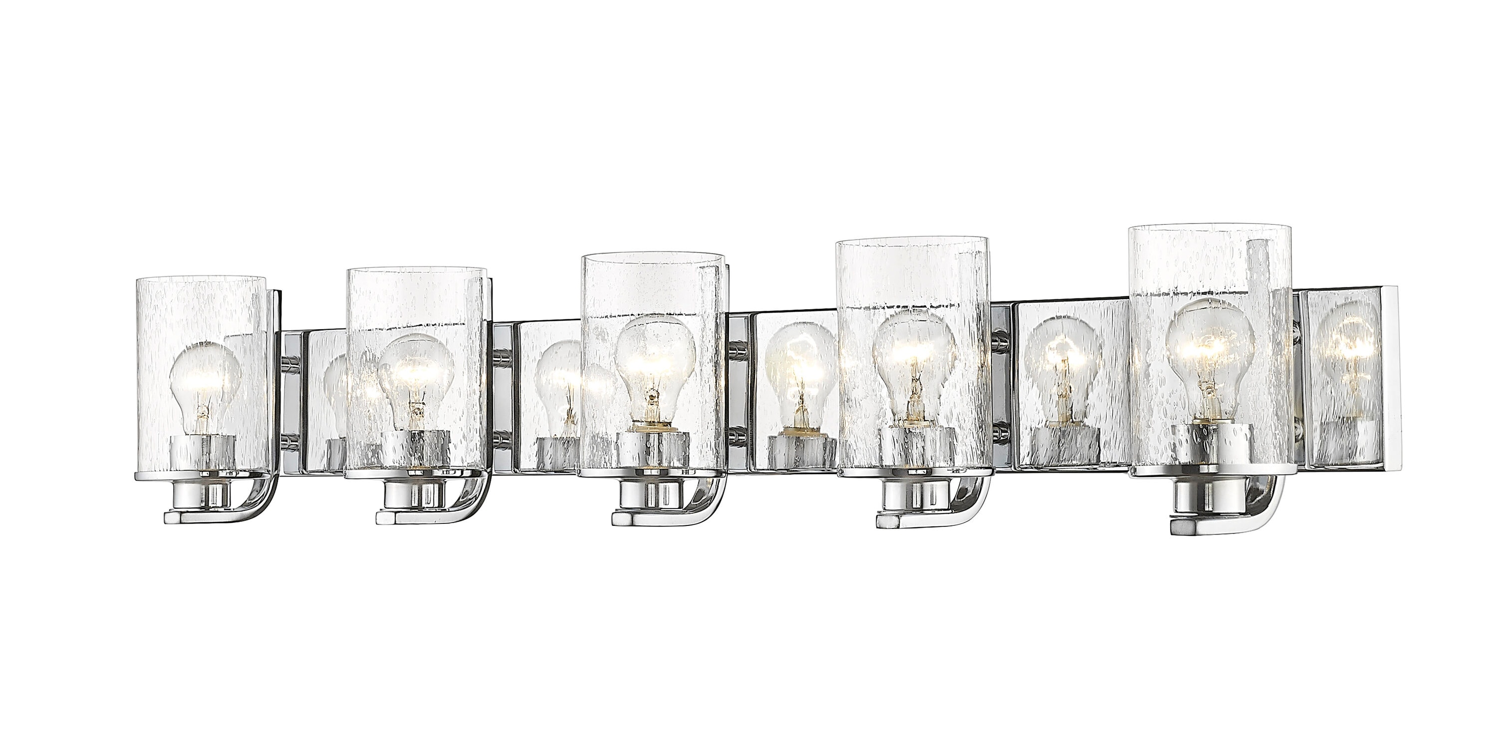 Z-Lite 492-5V-CH Beckett 42-in 5 -Light Polished Chrome Transitional Vanity light