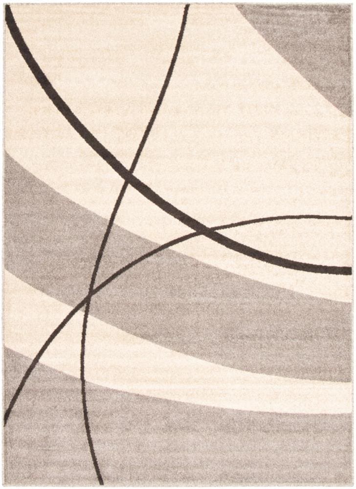 ECARPETGALLERY 315528 Cosi 5 x 7 (ft) Loomed Polypropylene Cream Dark Brown Rectangular Indoor Bohemian/Eclectic Area rug