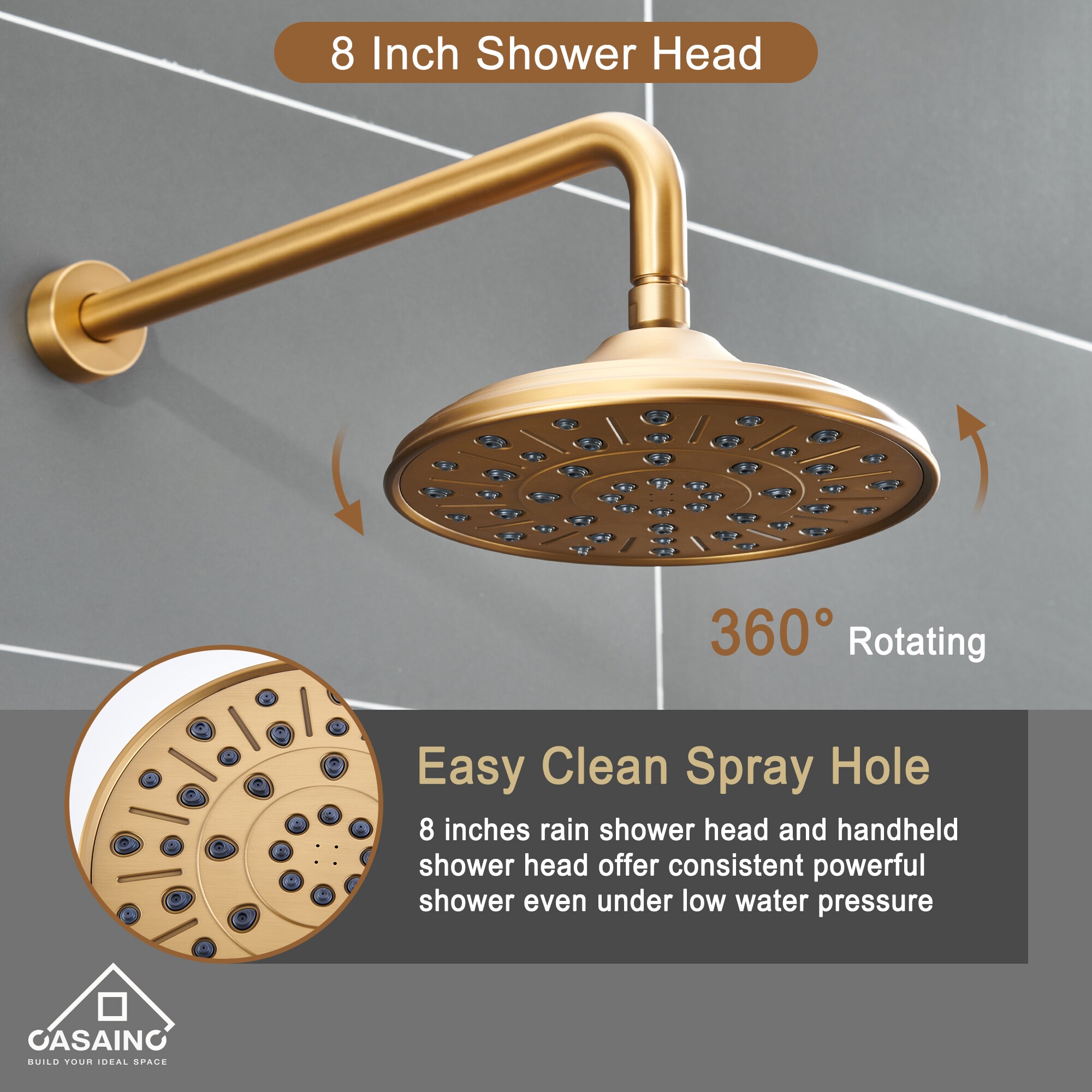 CASAINC CASA04BN-10 Showerhead-Bar-Panels - View #3