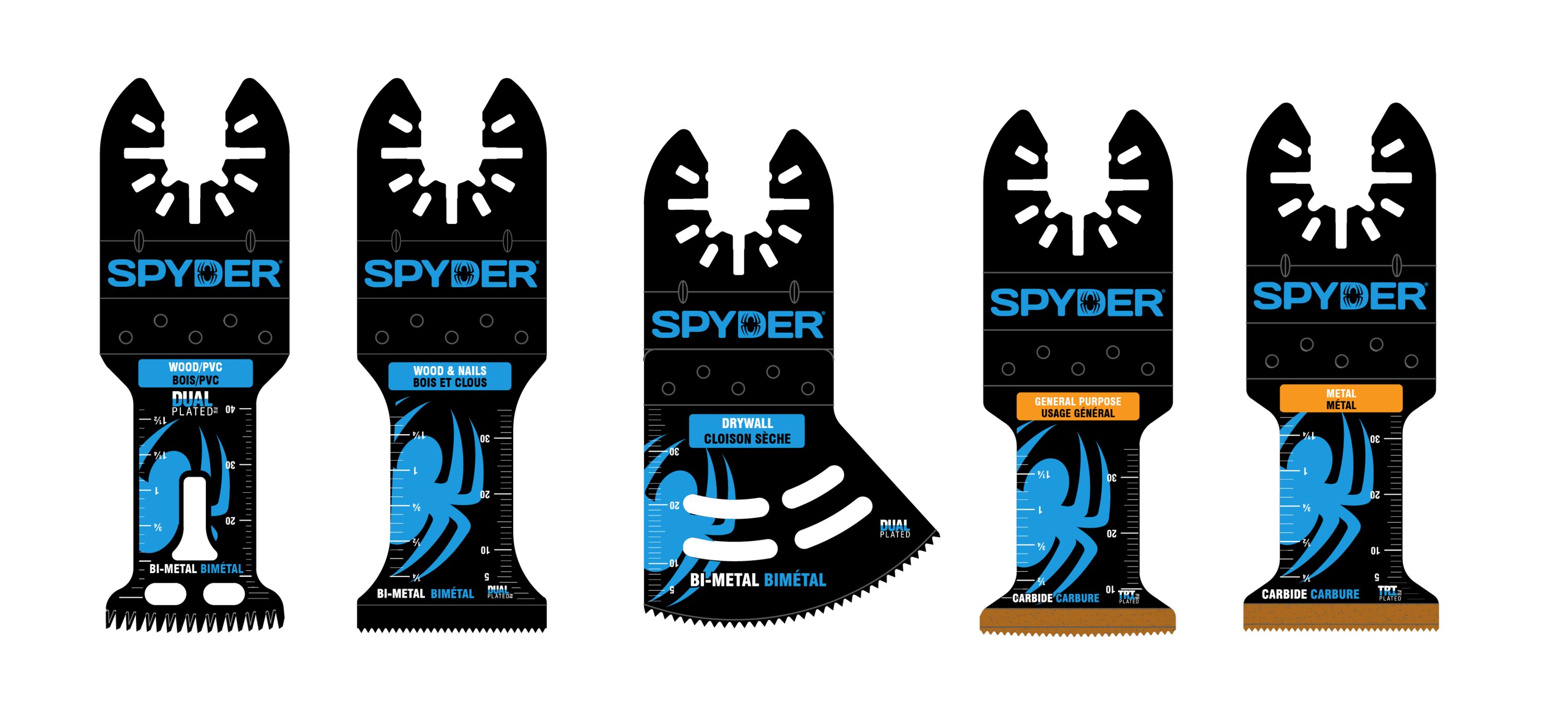 Spyder 5 -Pack Bi-metal Oscillating Tool Blade #70061