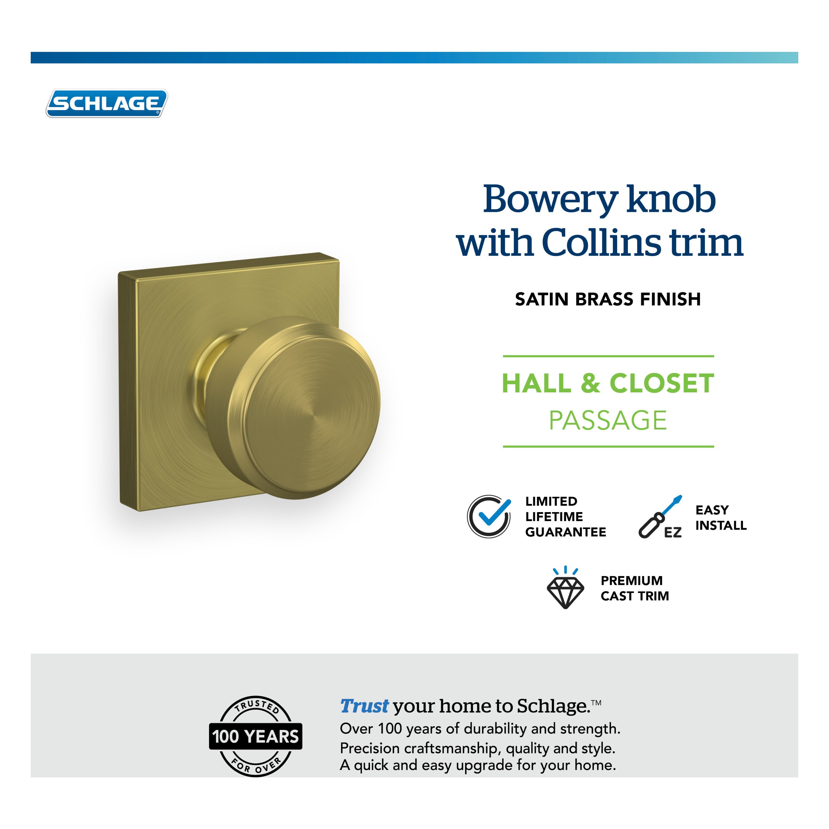 Schlage F10 V BWE 608 COL Door-Knobs - View #6