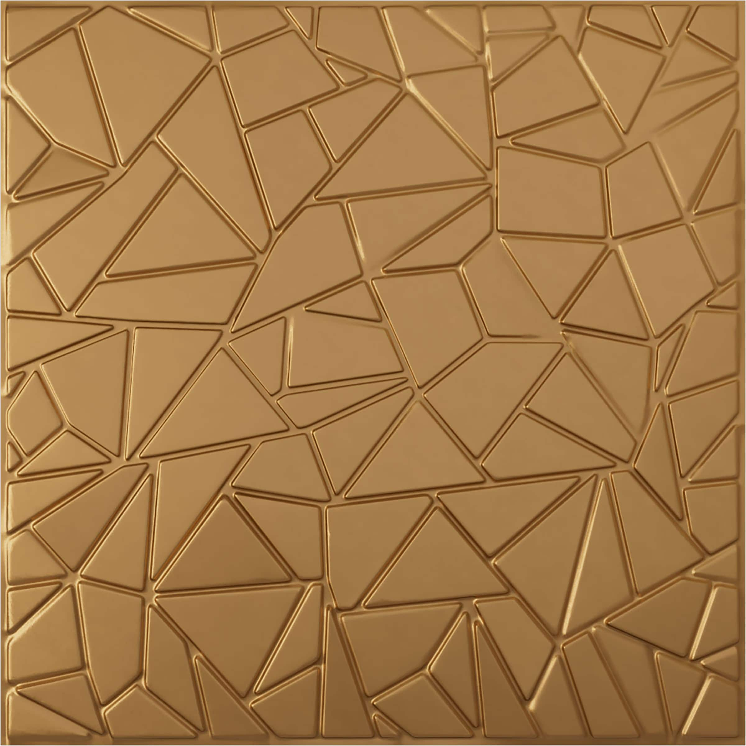 Ekena Millwork 19-5/8-in x 19-5/8-in Embossed Bright Coat Gold PVC