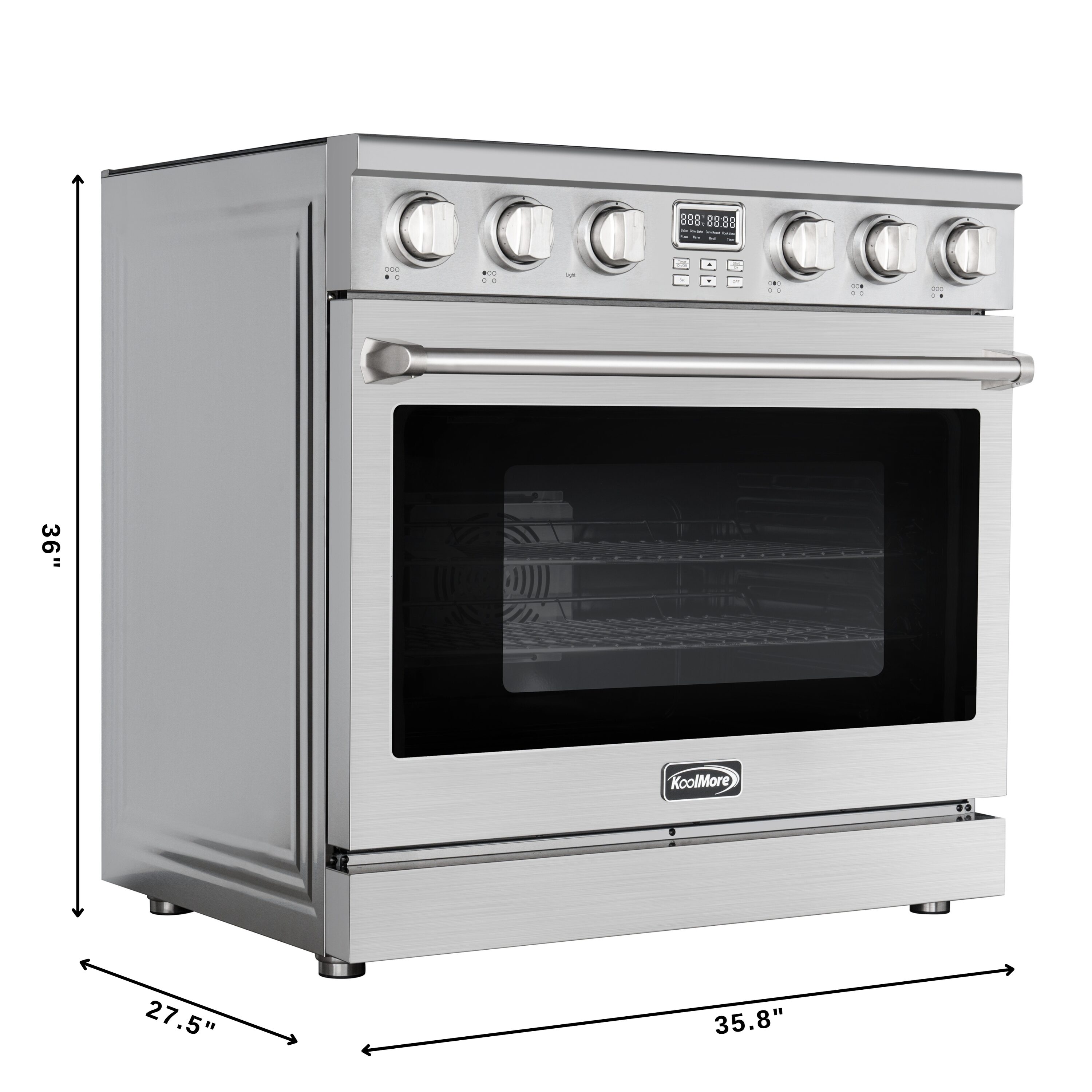 KoolMore LOW-KM-EPR-36AP-SS Freestanding-Electric-Ranges - View #4