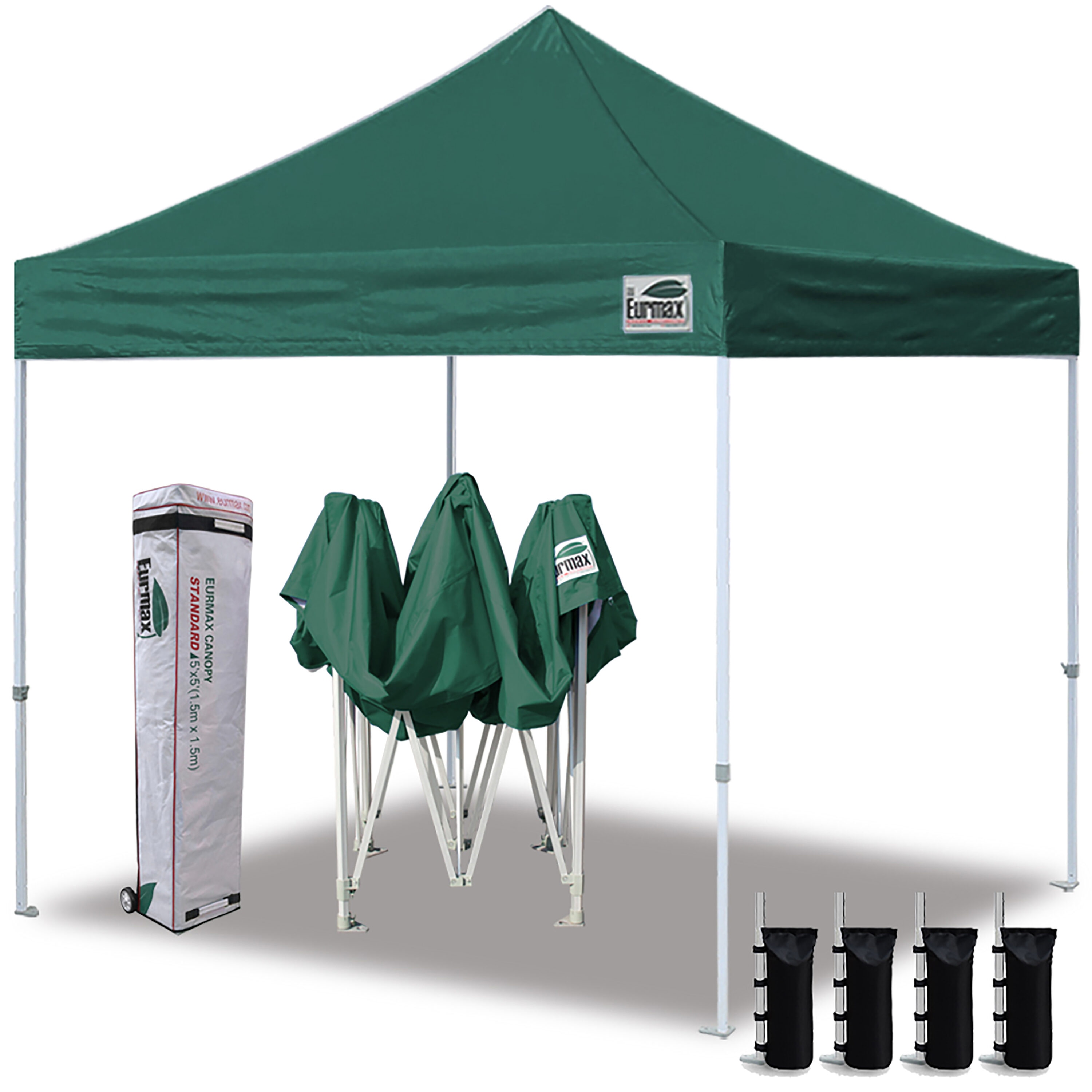 Eurmax 10-ft x 10-ft Square Forestgreen Pop-up Canopy at Lowes.com