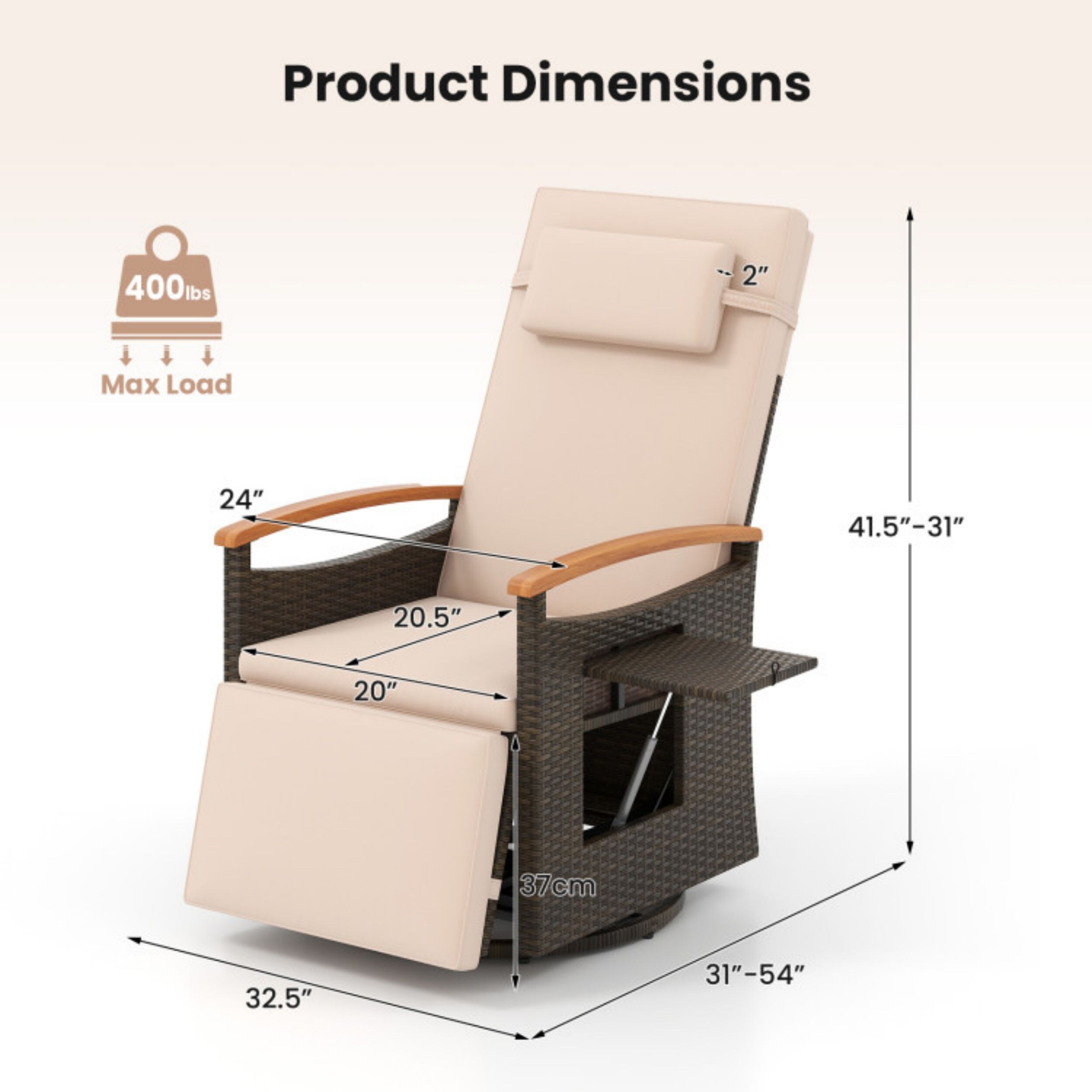 Poinic CWZ72726BN Patio-Chairs - View #2