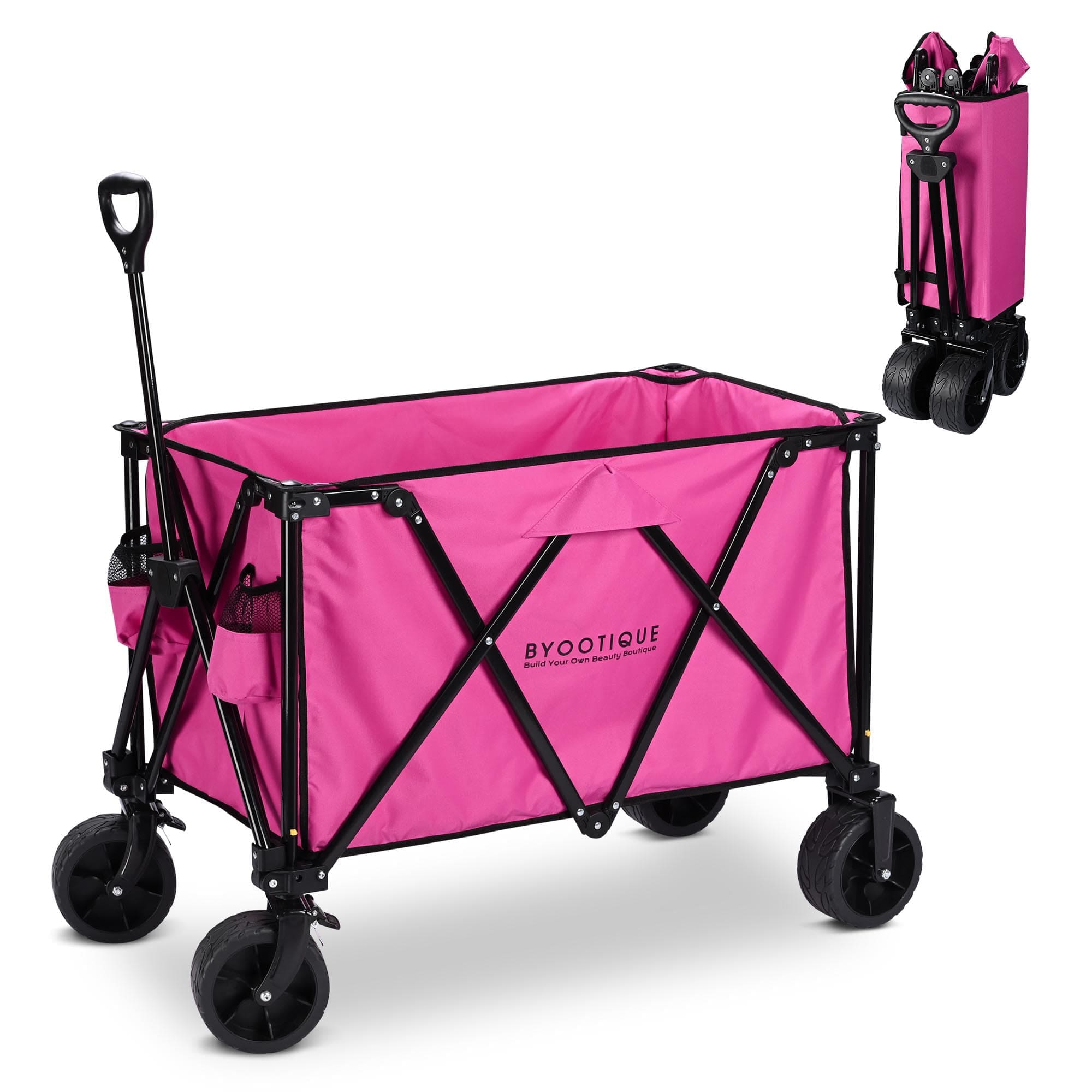 Yescom Byootique 225L Large Capacity Folding Wagon Collapsible Cart for Camping #12TRL003-225L-12-LO