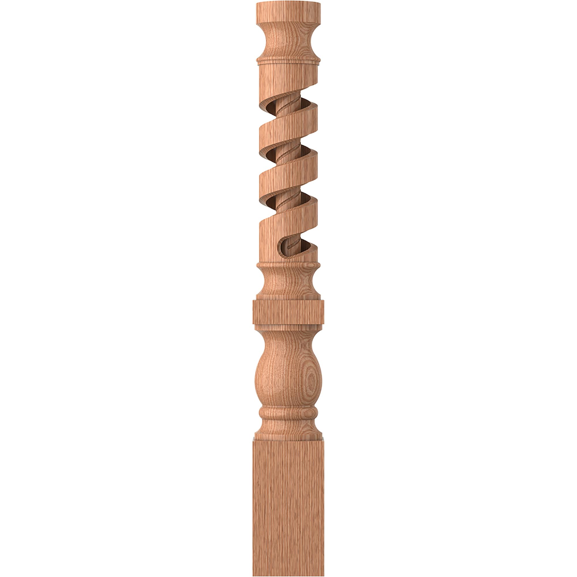 L.J. Smith Stair Systems LJT-3640-O 6-in x 48-in Unfinished Red oak Starting Stair Newel Post
