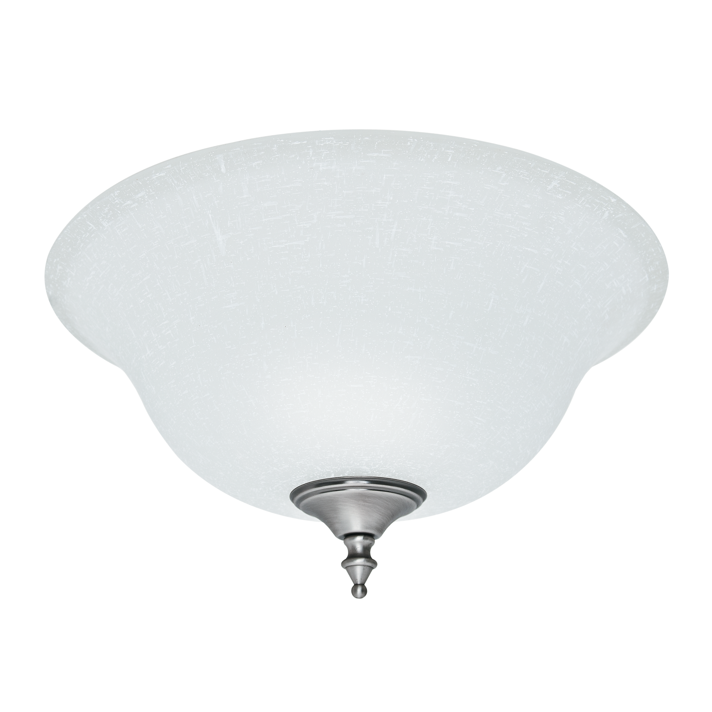 Hunter 99162 6-in x 14-in Bowl White Linen Clear glass Ceiling fan light shade with 2-1/4-in Fitter (Setscrew Fitter)