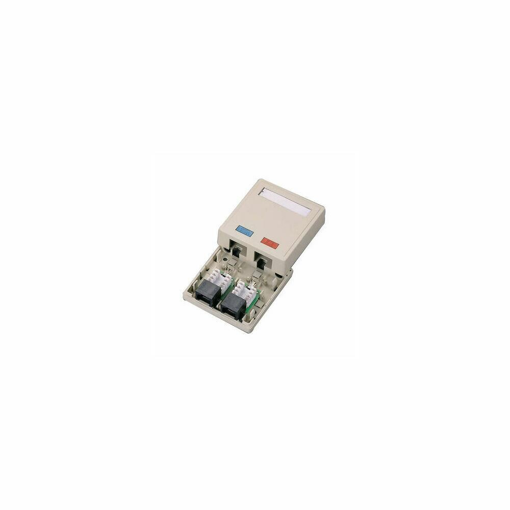 C2G CTG5684 Cables to Go 03837 Cat5E Surface Mount Box 2-Port White