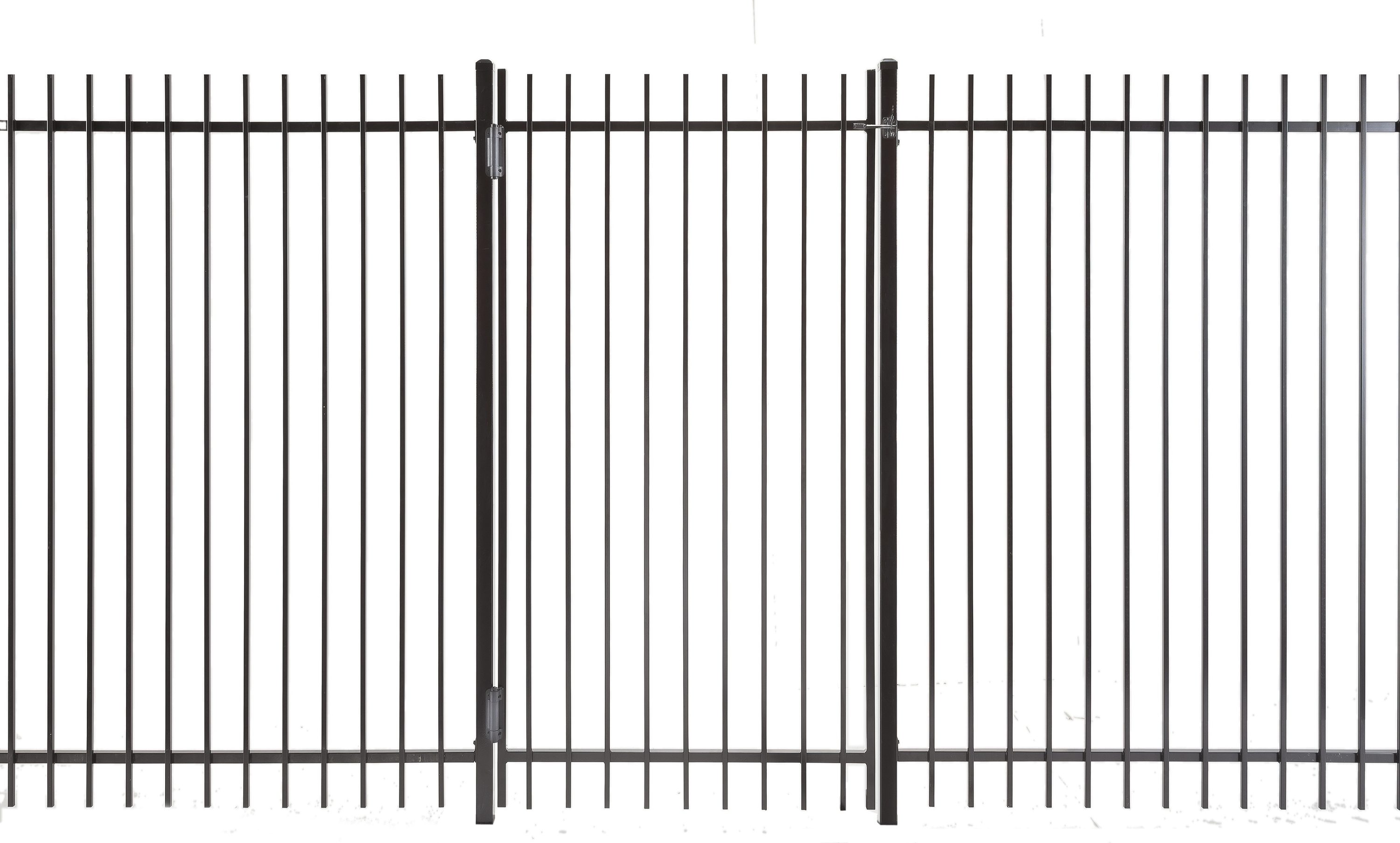  58270033 Kent 6-ft H x 3-ft W Powder Coated Vinyl-coated Steel Square-top Decorative Walk-thru Fence Gate
