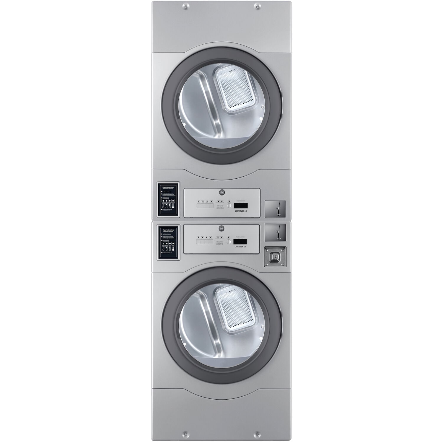 Crossover GDRYERSTACK 7-cu ft Coin-Operated Gas Commercial Dryer ( Stainless Steel )