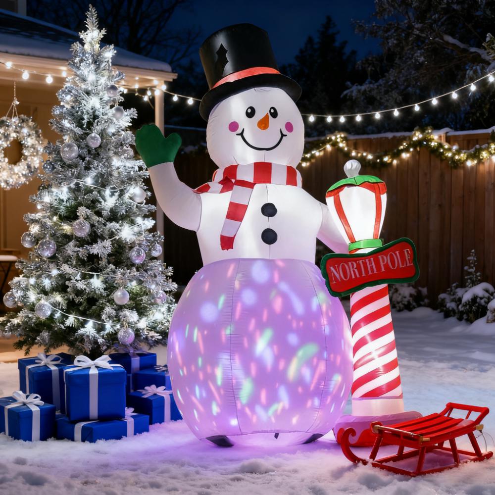  Outdoor Christmas Yard Decor Light Up Holiday Inflatable for Outdoor Festive Display
