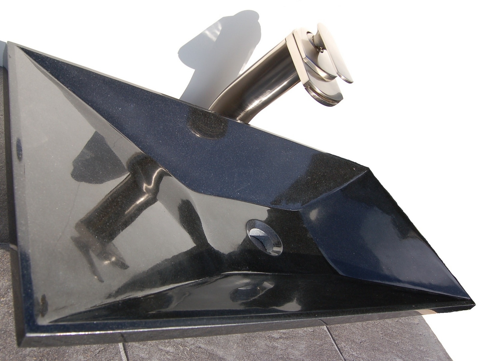 Eden 28'' Black Granite Rectangular Bathroom Sink