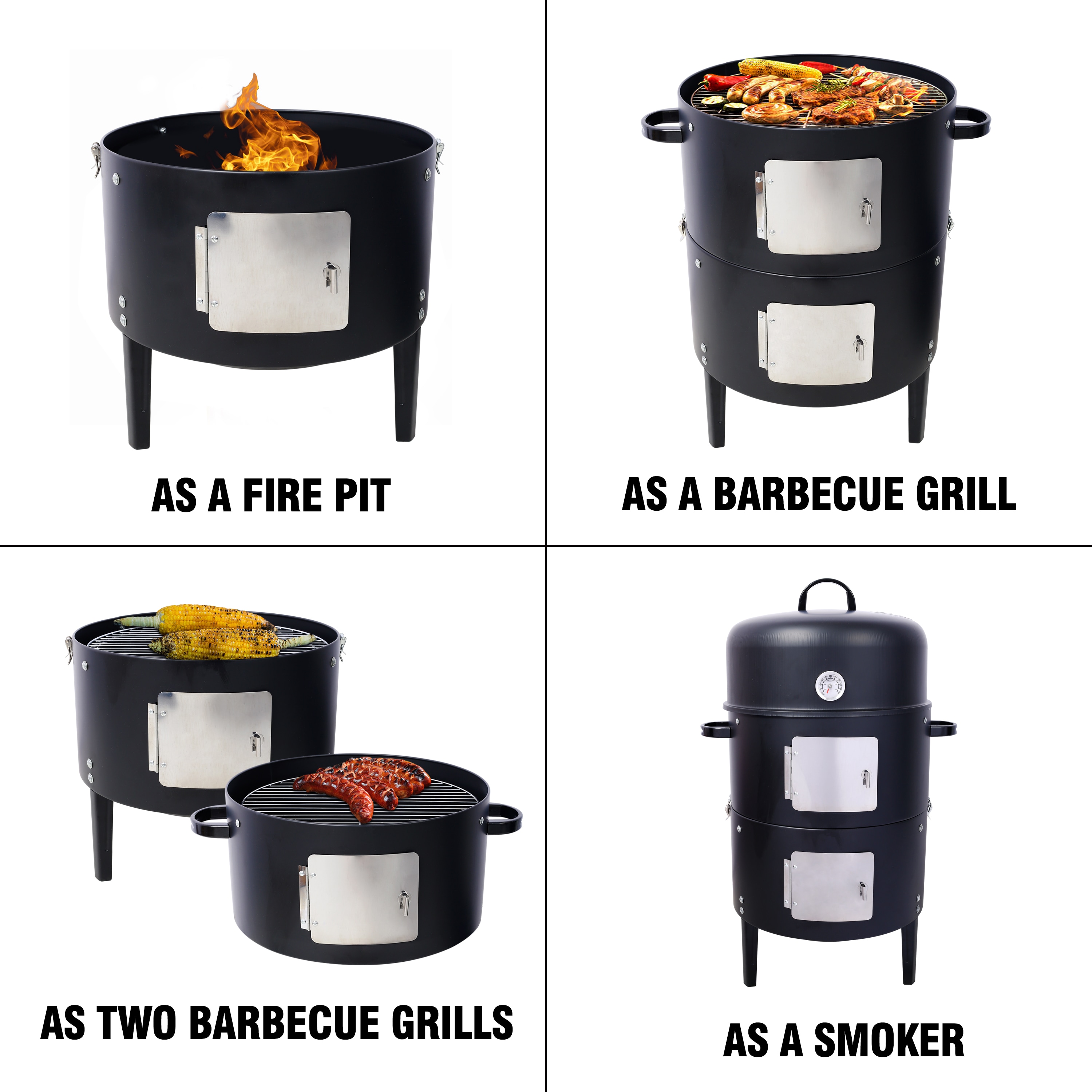 LOVMOR SF-W-W465P216801 Charcoal-Smokers - View #2