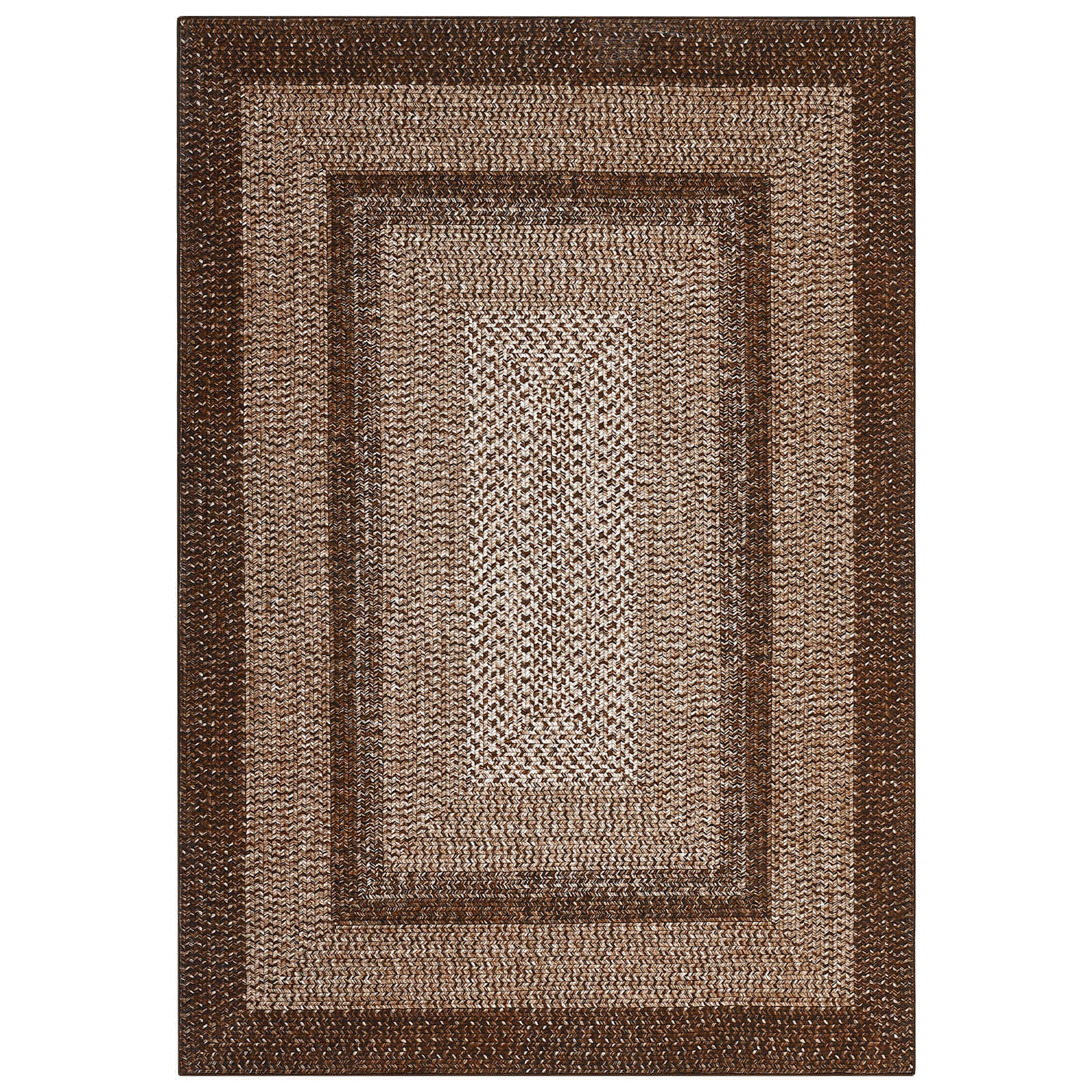 WhizMax SUNNY-PHO-1168418K Brown Modern 5 x 7(ft) Rectangular Indoor Soft Non Slip Washable Bordered Geometric Area Rug