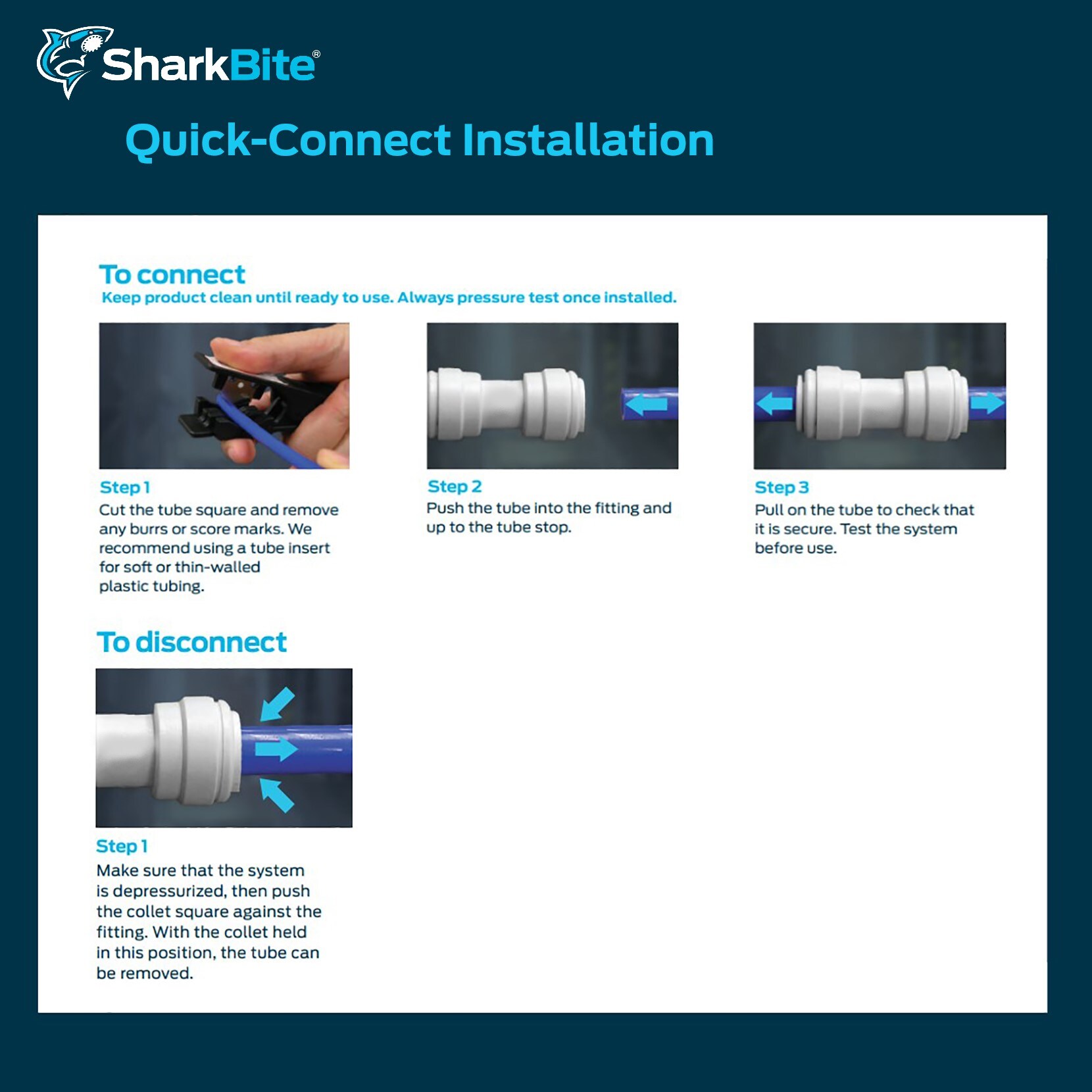 SharkBite 1/4-in Push-to-connect Polymer Ball Valve