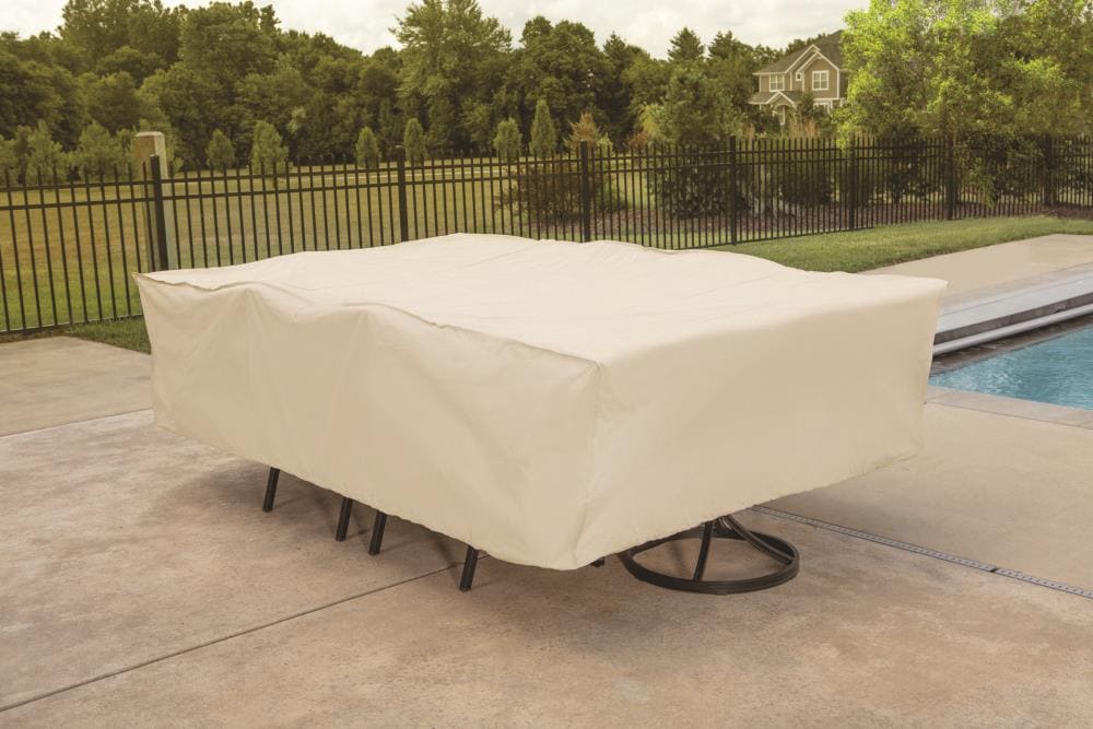 Outdoor Patio Furniture Sofa Covers Large Patio Set Table Covers Rectangular with 4 Windproof Buckles No Tears Anti UV No Fading Rectangular 124 inches x70 inches x29 inches Nuturem_US 
