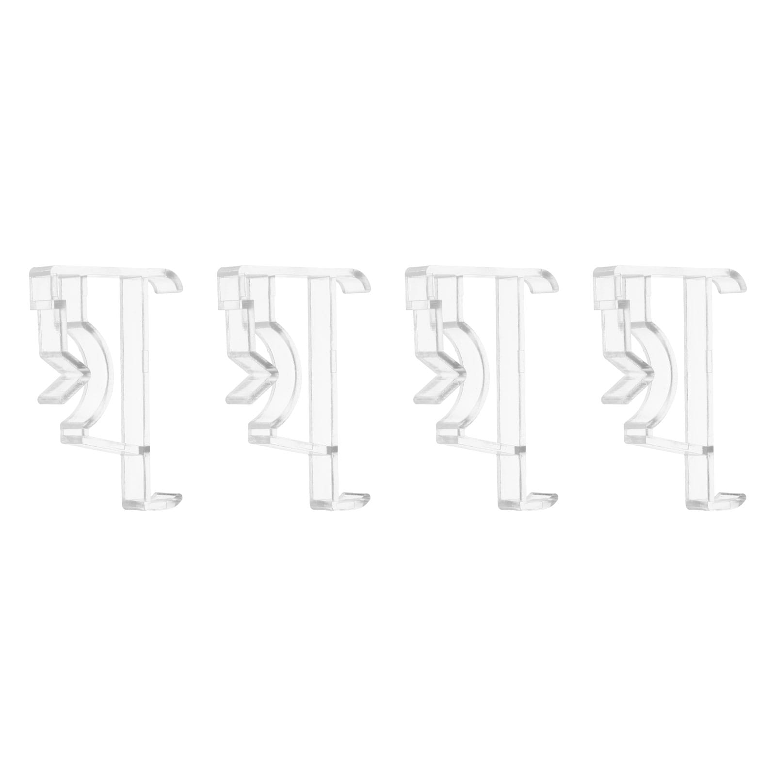 Unique Bargains 4pcs Valance Clips 2-Inch Clear Plastic Valance Hidden Retainer Holder Installation Bracket for Horizontal Wood and Faux Wood Blinds