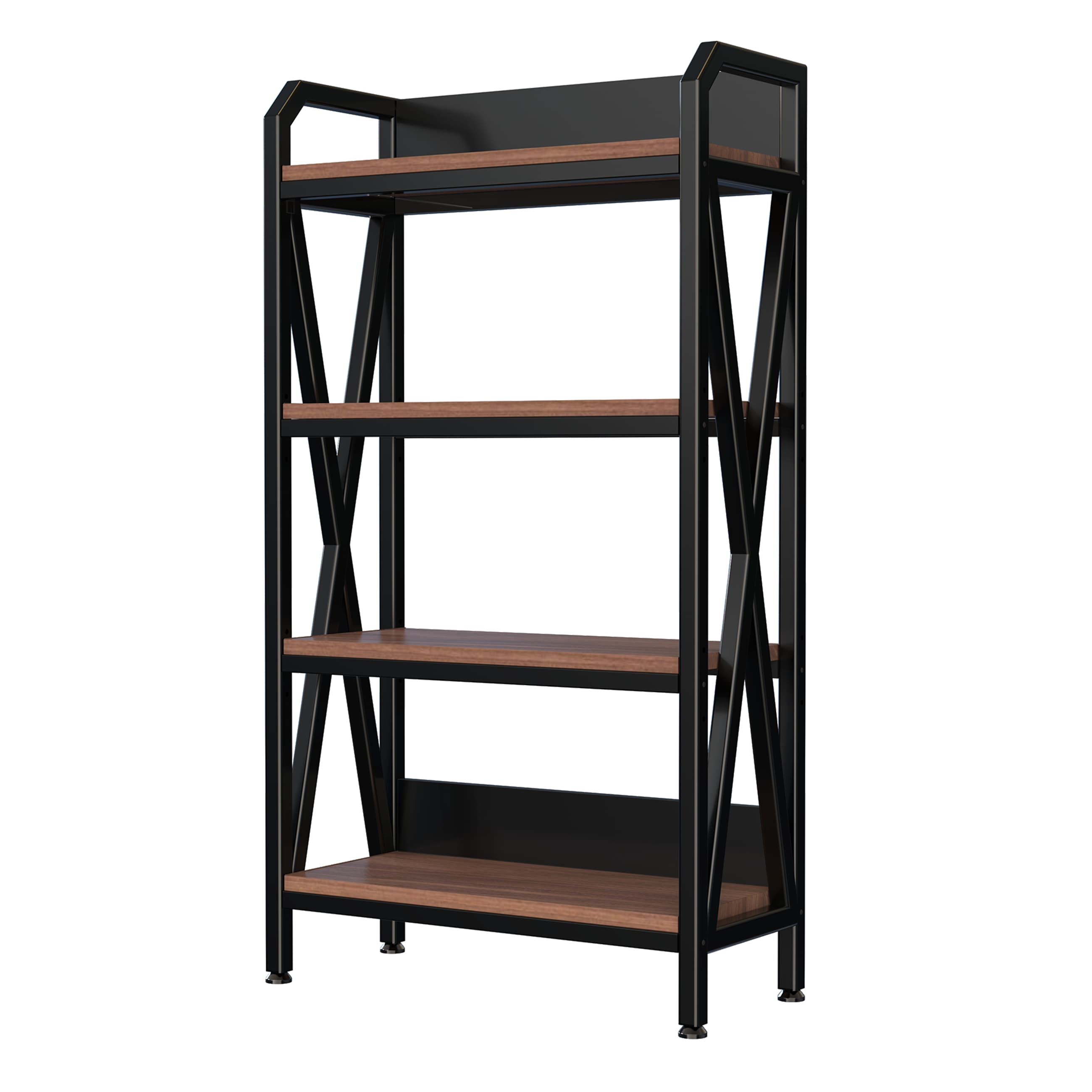Tatayosi Bakers Rack 4-Level Storage Shelves Metal and Wooden Kitchen ...