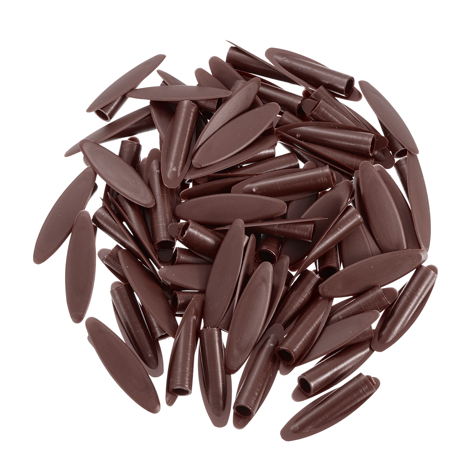 Unique Bargains 50pcs Plastic Pocket Hole Plugs 9mm Slant Hole Caps for Pocket Hole Jig Wood Working Tool Accessories Dark Brown #S26042000UX4991