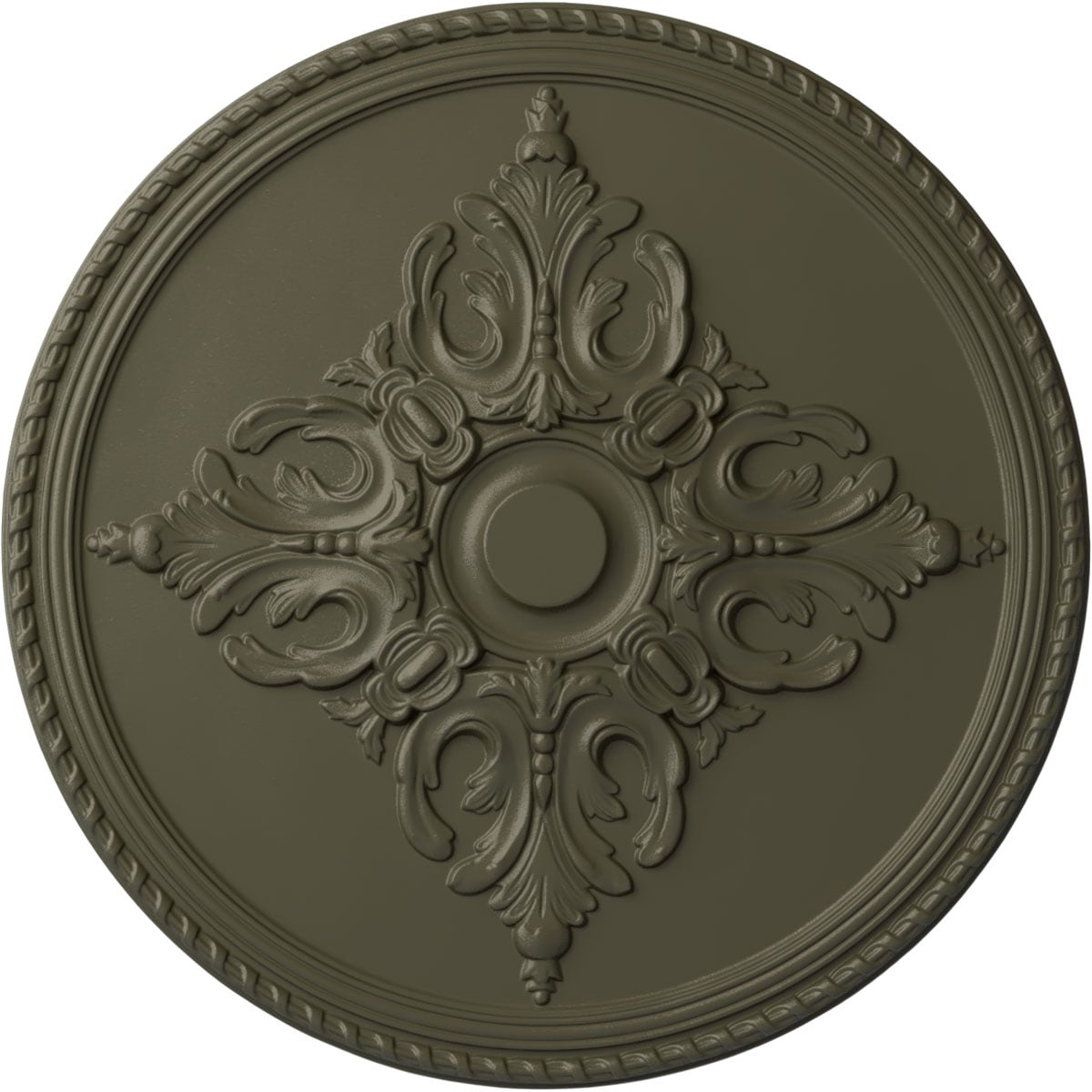 Ekena Millwork CM54MIWHF Milton 55-in W x 55-in L Painted Witch Hazel Polyurethane Whole Ceiling Medallion