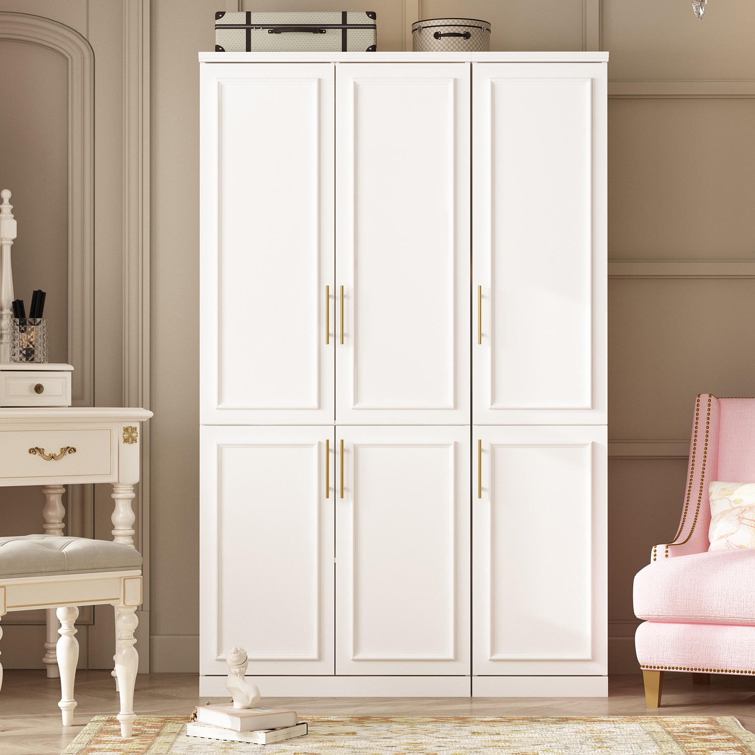 FUFU&GAGA White Armoire in the Armoires department at Lowes.com
