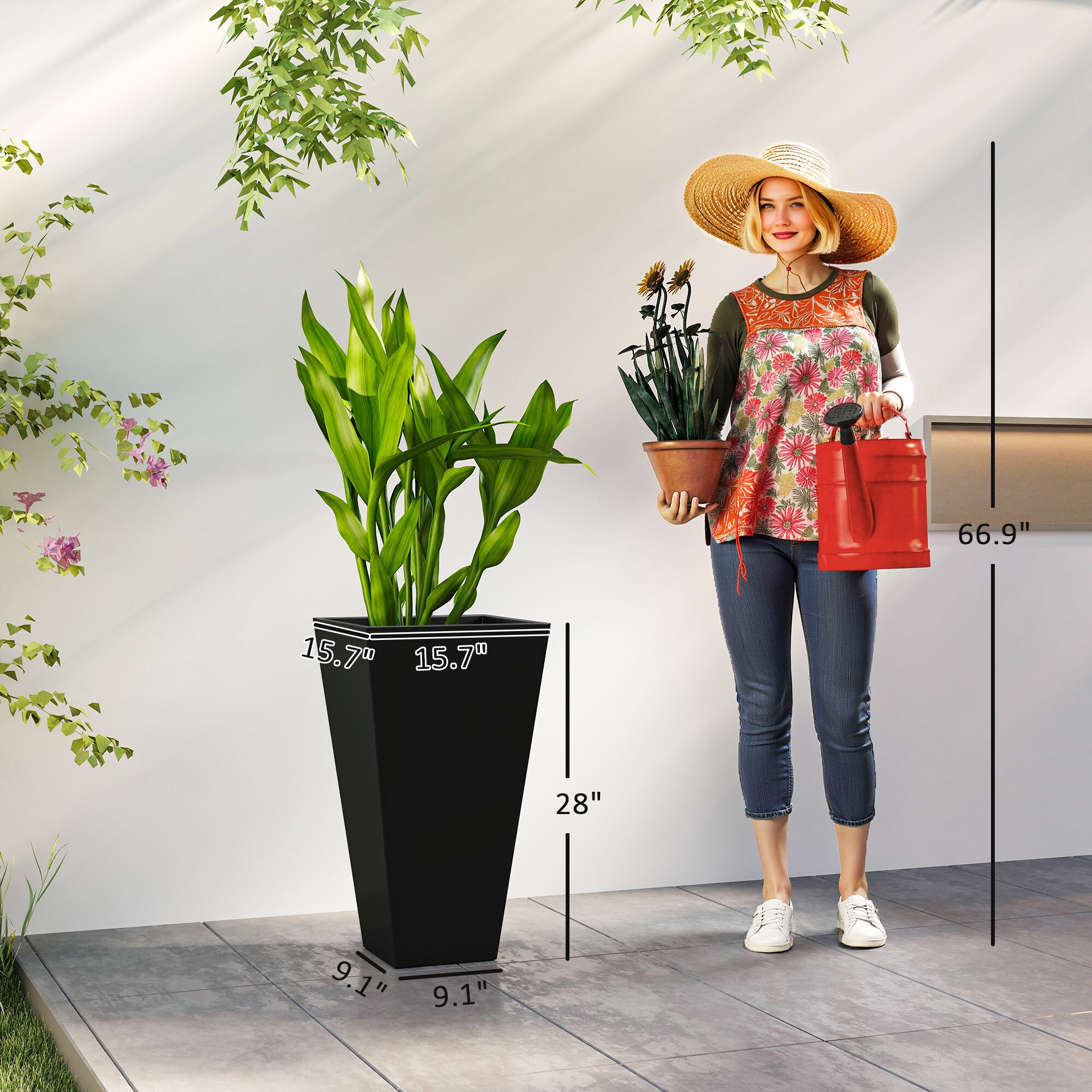 Outsunny 845-718BK Planter-Window-Box - View #3